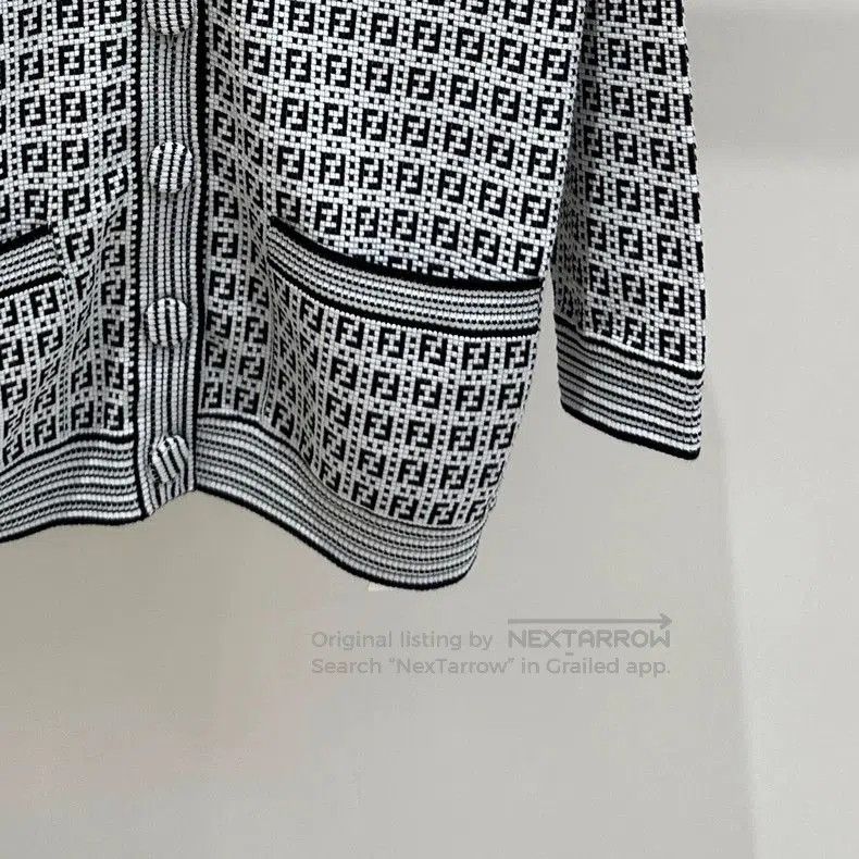 Fendi Monogram Knit Cardigan .