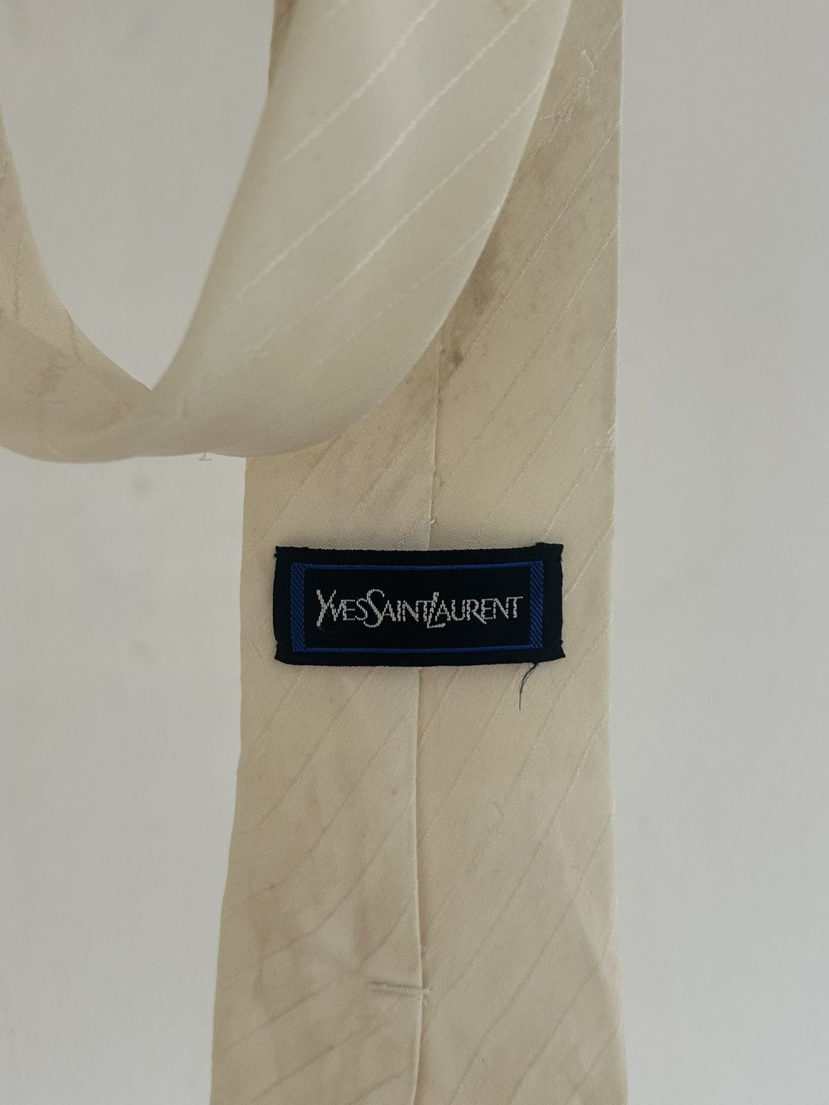 Yves Saint Laurent YSL Vintage Tie White Size ONE SIZE - 6 Thumbnail