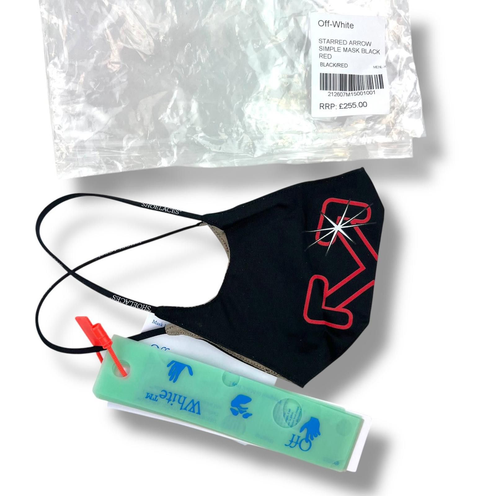 Off-White Off-White Starred Arrows Face Mask Black Red Size ONE SIZE - 2 Thumbnail