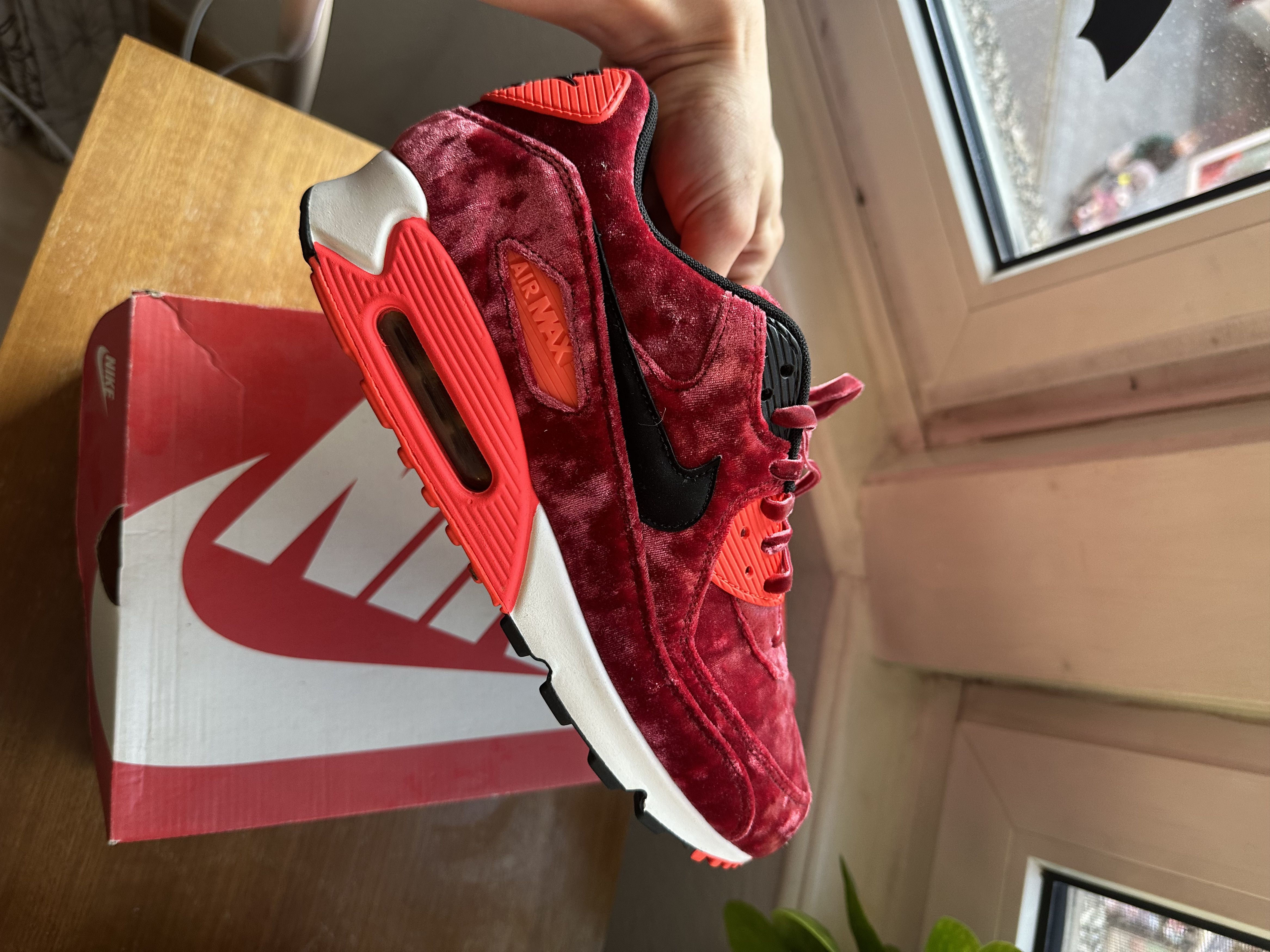 Nike Airmax 90 "Red Velvet" Size US 9 / EU 42 - 5 Thumbnail