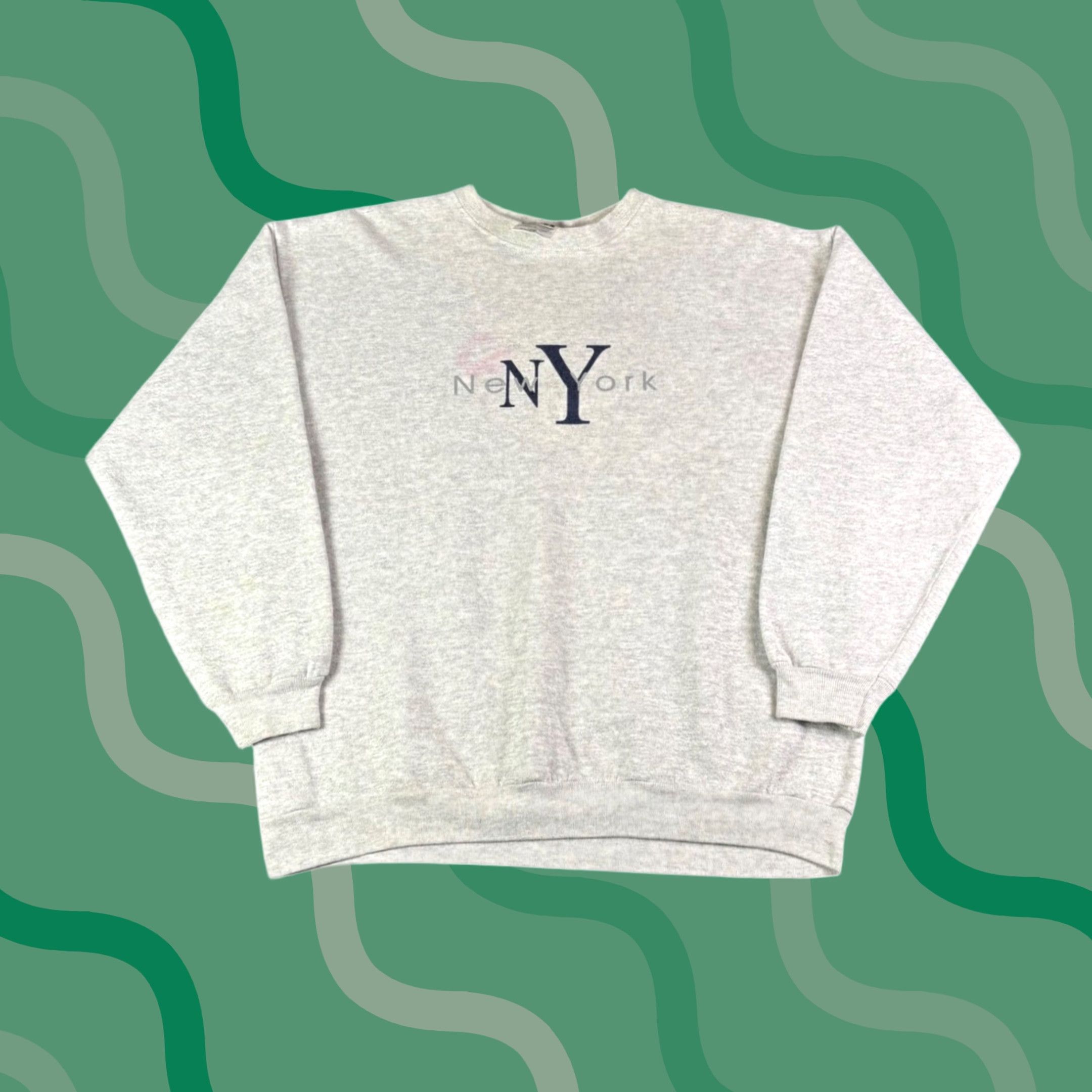 Tultex VINTAGE Tultex NY New York Graphic Sweatshirt Heather Gray Large 90s Size US L / EU 52-54 / 3 - 1 Thumbnail
