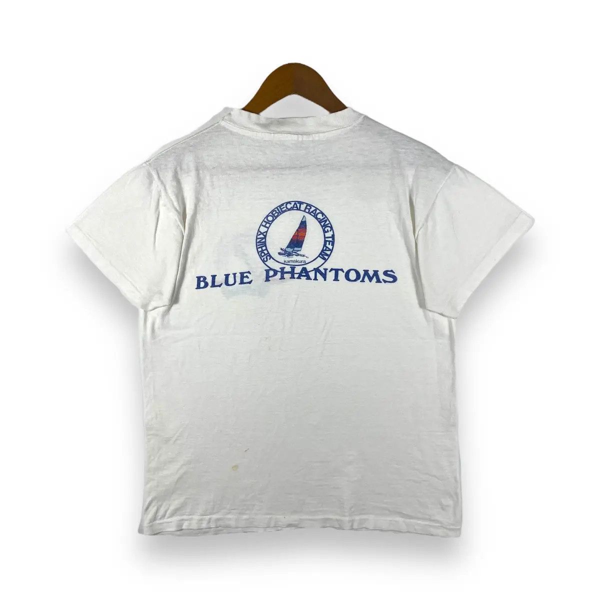 Vintage Vintage 80's BLUE PHANTOMS Sphinx Hobiecat Racing Team Tee Size US M / EU 48-50 / 2 - 1 Thumbnail