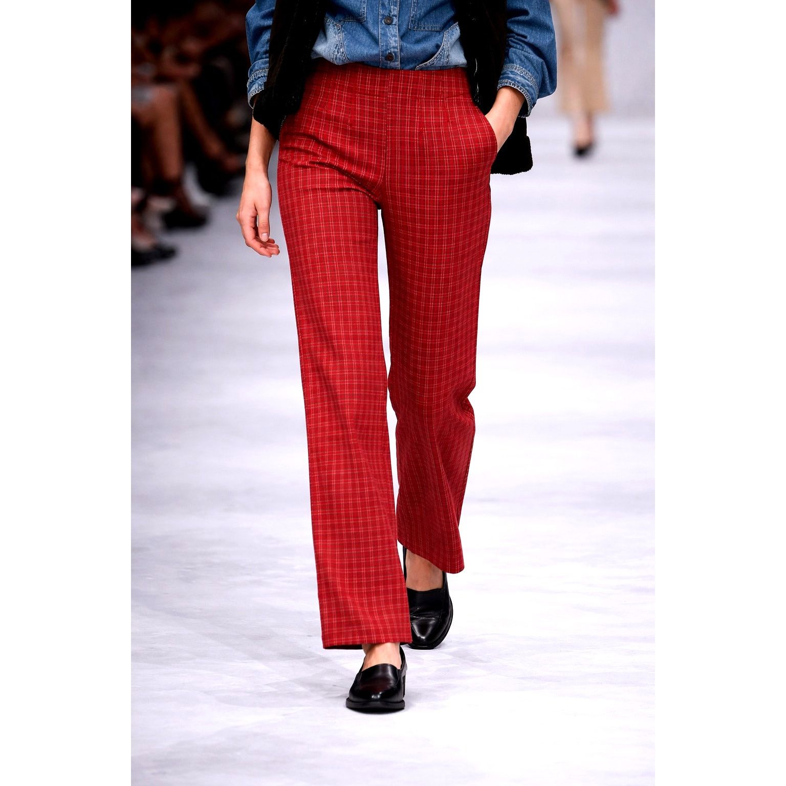 Free People Free People Sofia Wide Flare Pants Red Combo Size 14 Size 36" / US 14 / IT 50 - 1 Thumbnail