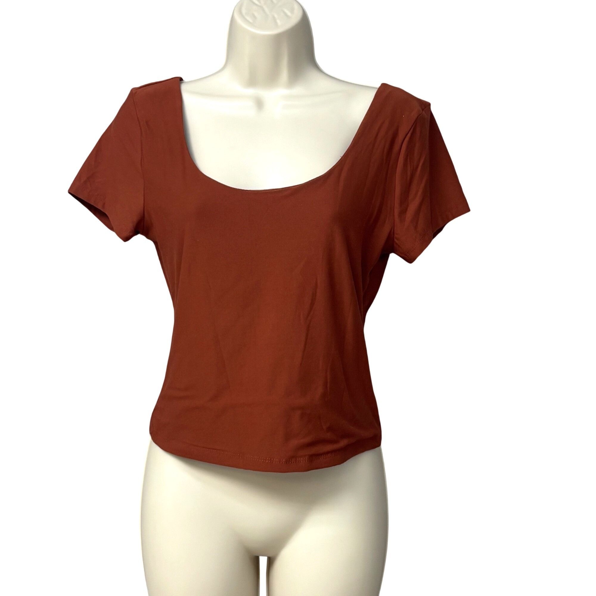 Other Pink Rose Wolmen's U-neck, Cup Sleeve Compression Cropped To Size L / US 10 / IT 46 - 9 Thumbnail