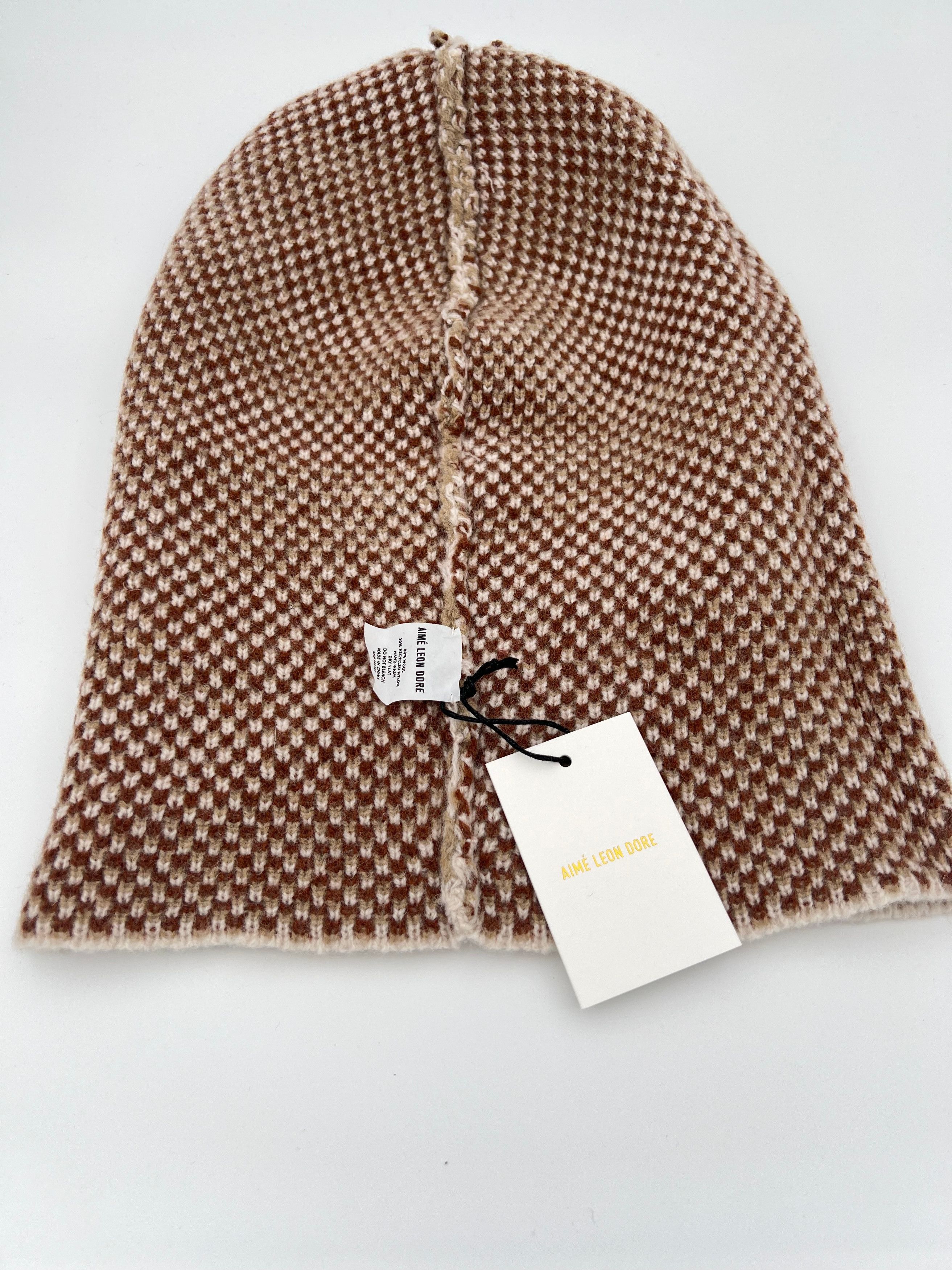 Aime Leon Dore SAMPLE* ALD Camo Knit Balaclava Tan Size ONE SIZE - 4 Thumbnail
