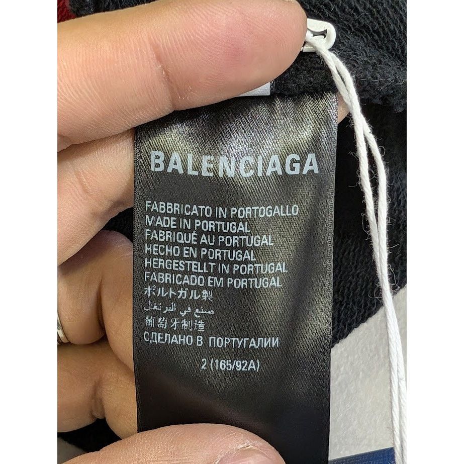 Balenciaga o1rshd1 Pullover Hoodie in Multicolor Size US M / EU 48-50 / 2 - 21 Thumbnail