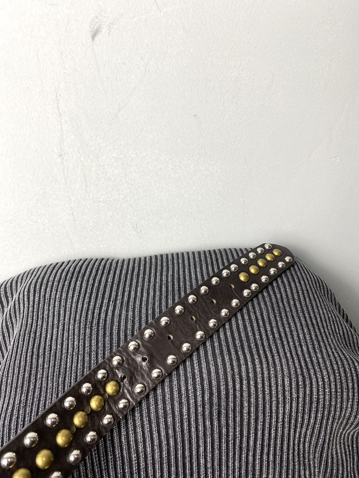 Japanese Brand × Vintage Y2K Vintage Metal Leather Belt Hype Drip Size ONE SIZE - 6 Thumbnail