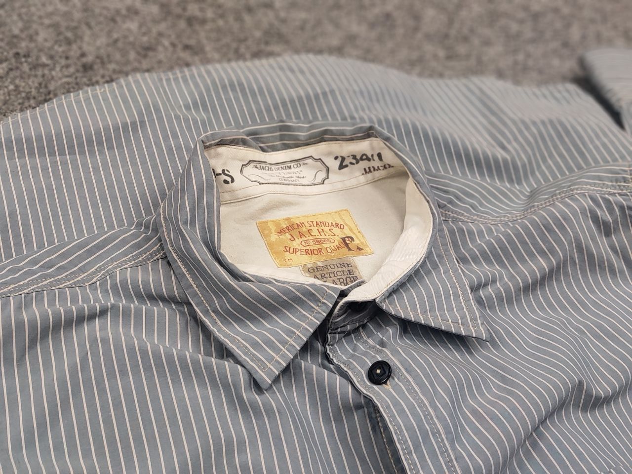 J.A.C.H.S. Mfg. Co. Vintage Jachs superior quality American Striped Button Shirt Size US XL / EU 56 / 4 - 12 Thumbnail