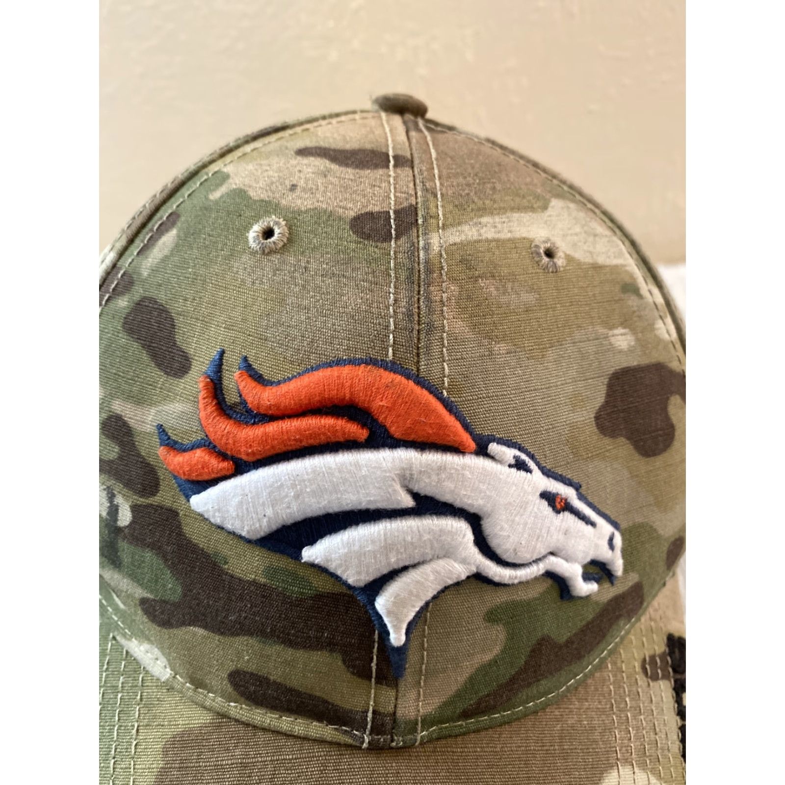 Bally 47’ Broncos Baseball Cap Ball Hat Camo Washed Men H148 Adjustable Solid Canvas One Size Men Women Casual Baseball Cap Size ONE SIZE - 2 Thumbnail