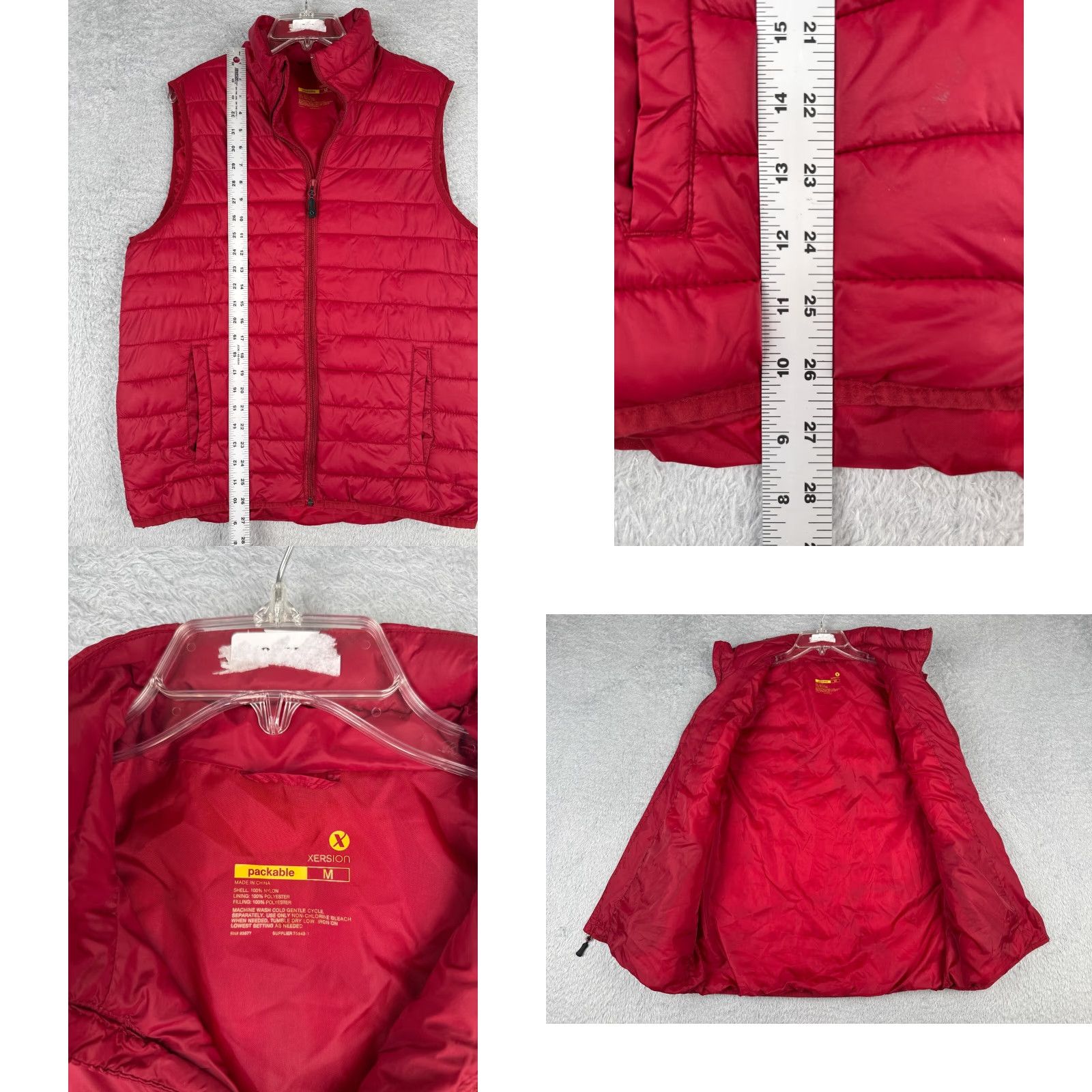 Vintage Xersion Vest Womens Medium Red Packable Full Zip Nylon Shell Lined Pockets Jacket Womens Regular Red 90s? Size M / US 6-8 / IT 42-44 - 8 Thumbnail