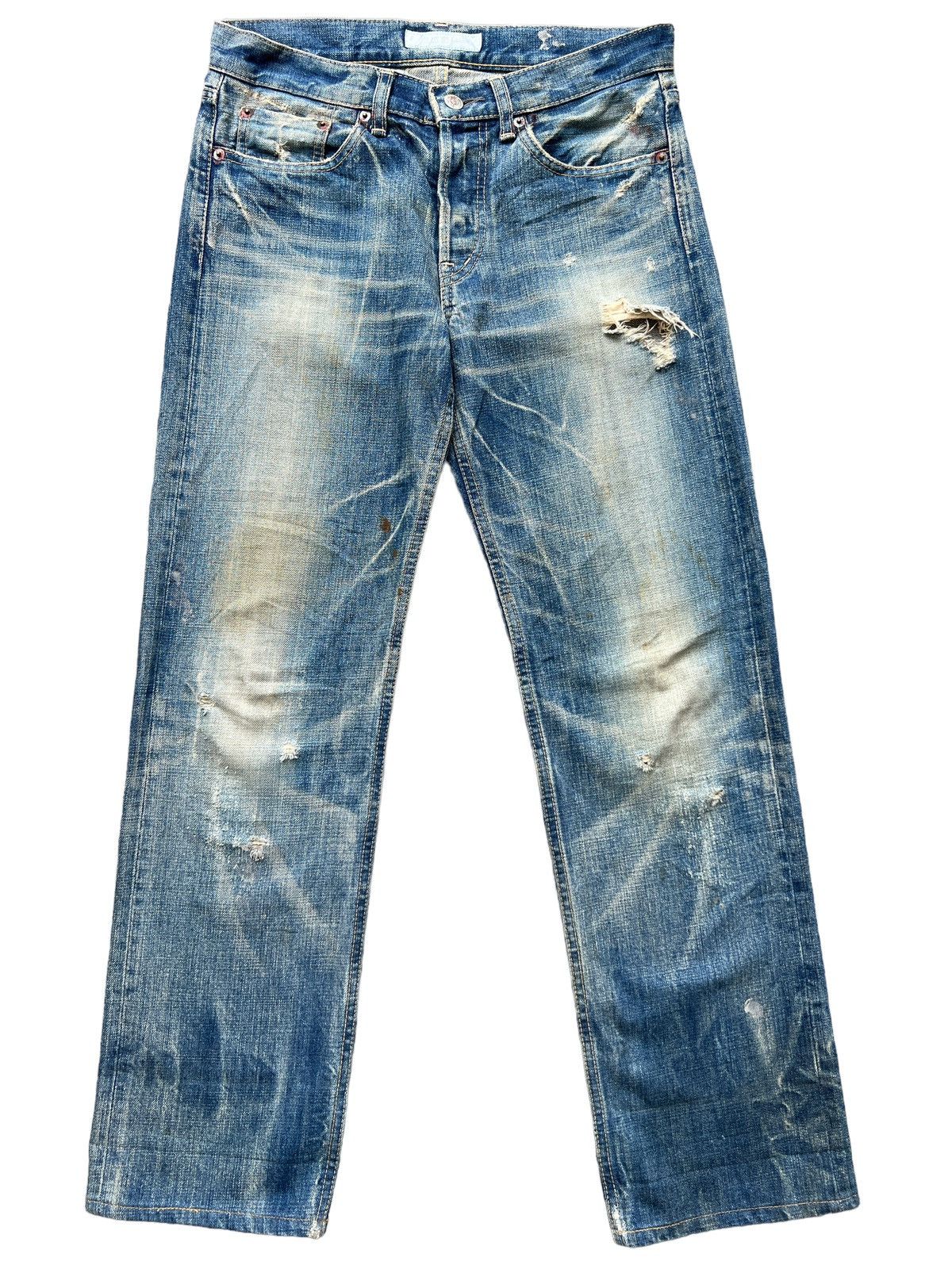 Japan Blue DMG Domingo Japan Rusty Ripped Grunge Distressed Rusty Jeans Size US 31 - 2 Thumbnail