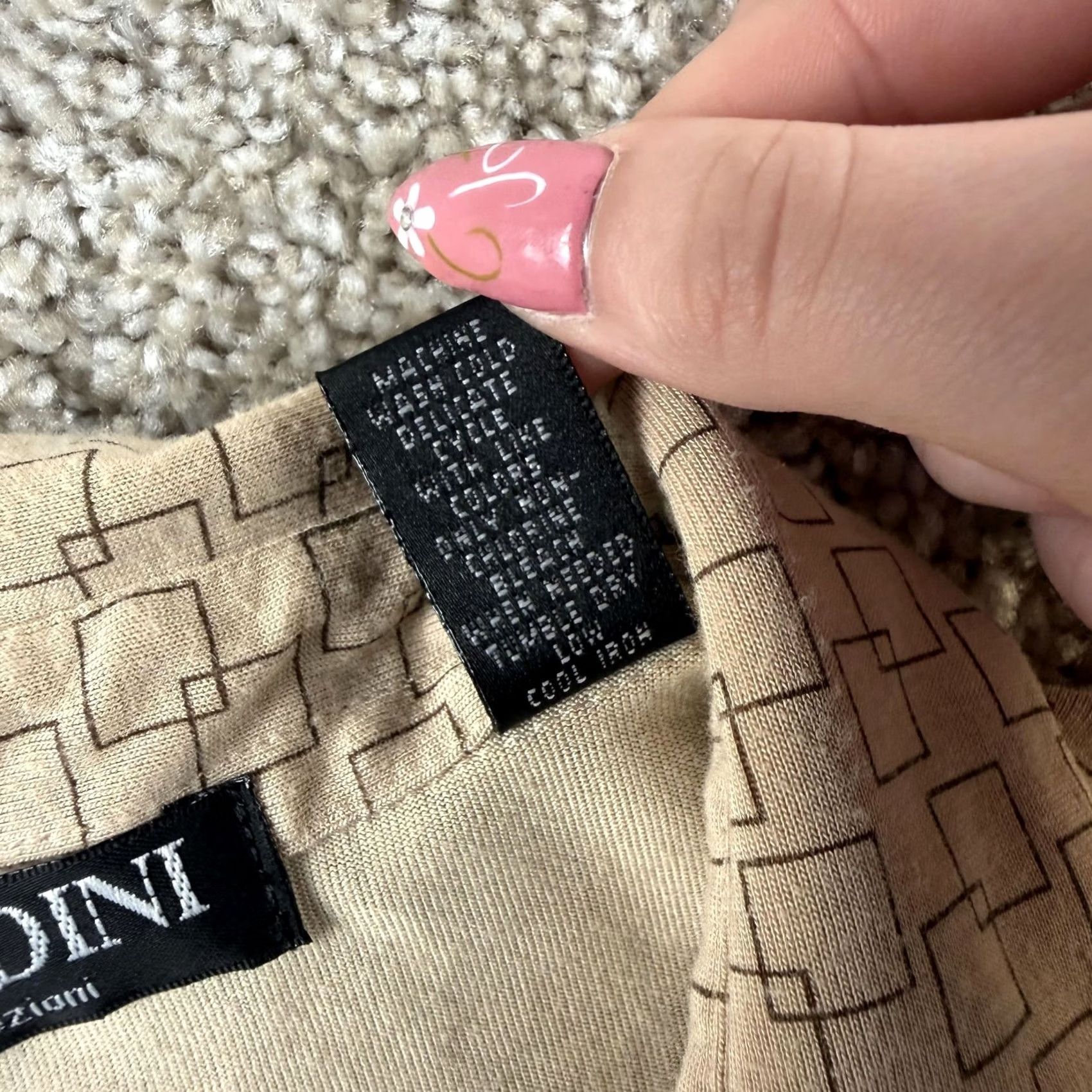 Vintage Brandini Shirt Mens XL Beige Geometric Short Sleeve Button Up Casual Summer Size US XL / EU 56 / 4 - 4 Thumbnail