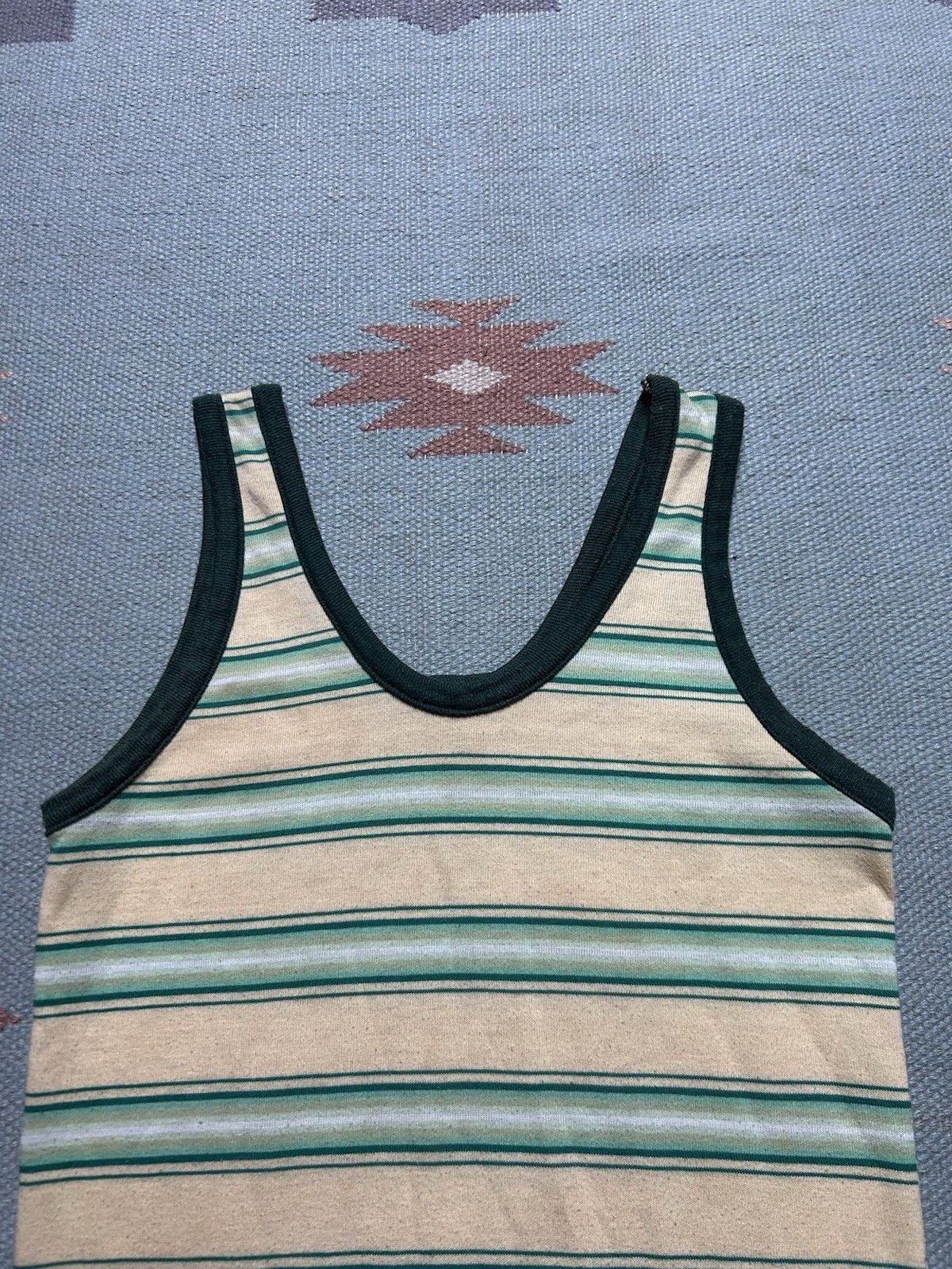 Vintage Vintage 70s striped tank top shirt soft youth kids medium? Size XXS / US 00 / IT 34 - 3 Thumbnail