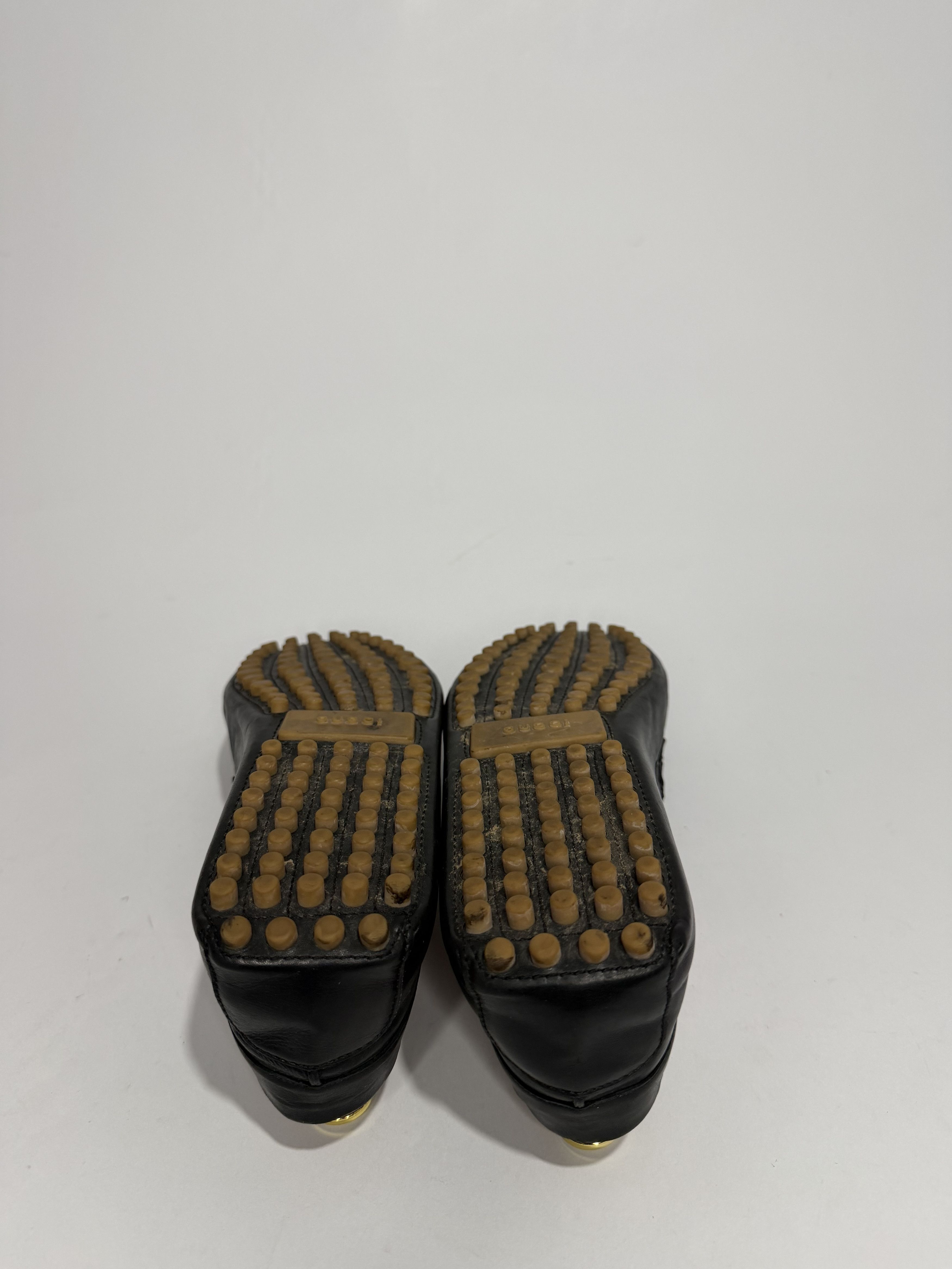 Gucci Gucci Black Leather Horsebit Driver Loafers Size US 12 / EU 45 - 5 Thumbnail