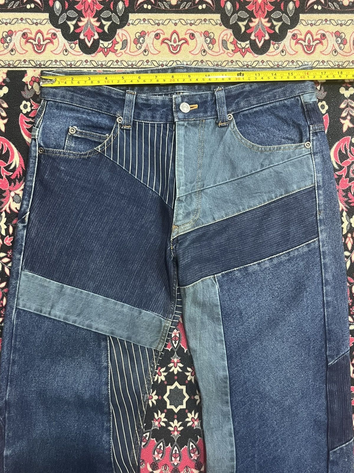 Diet Butcher Slim Skin Diet Butcher Slim Skin Upcycled Reworked Straight Fit Jeans Size US 32 / EU 48 - 13 Thumbnail