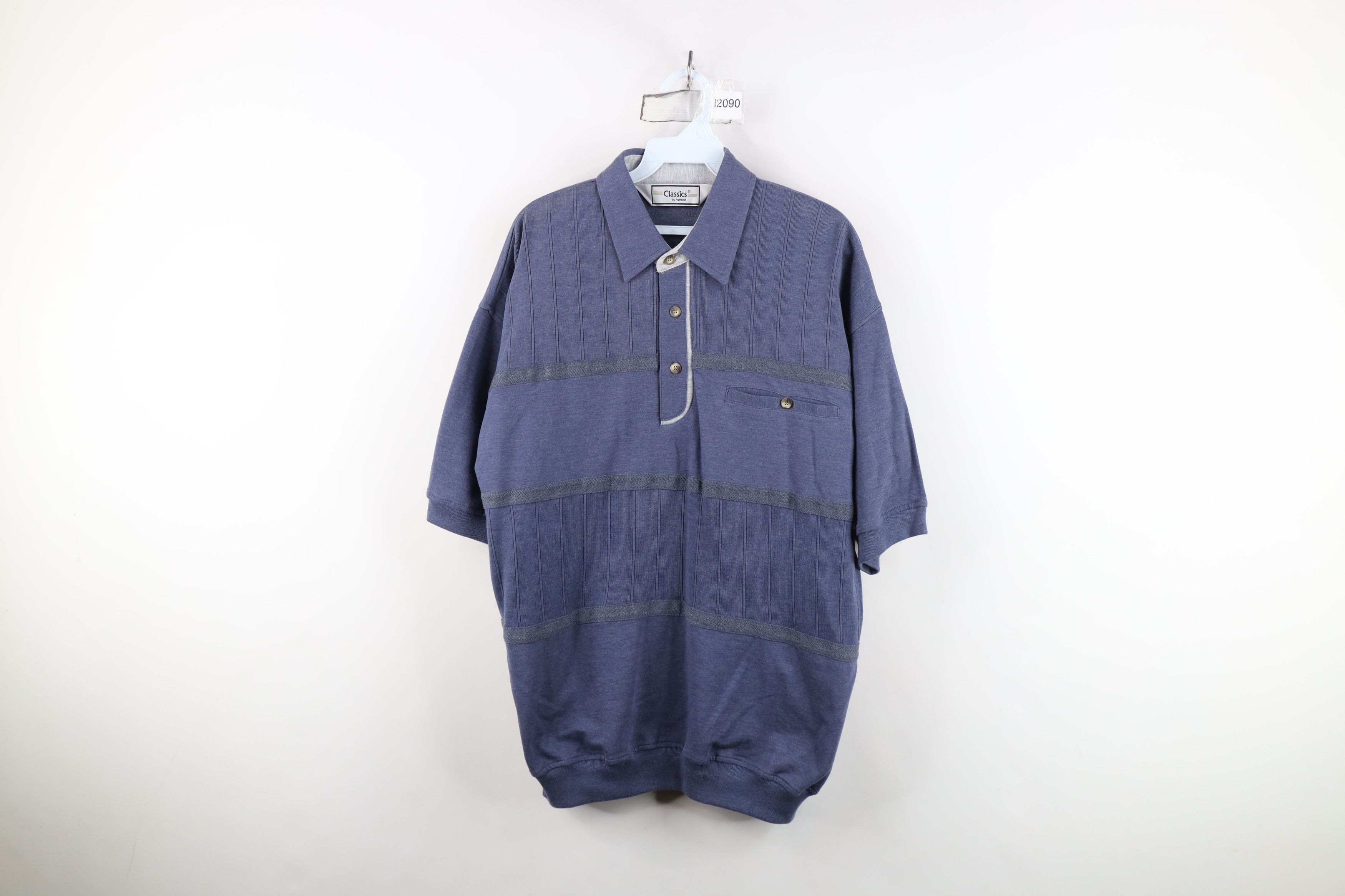 Vintage Vintage 90s Streetwear Striped Collared Pullover Polo Shirt Size US M / EU 48-50 / 2 - 1 Thumbnail
