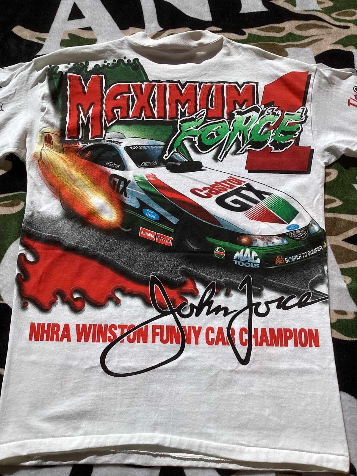 NASCAR Vtg 97 John force Castro GTX NASCAR chase sportswear AOP Tee Size US L / EU 52-54 / 3 - 4 Thumbnail