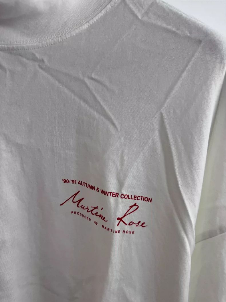 Martine Rose Martine rose Classic white and red logo long sleeve Size US M / EU 48-50 / 2 - 2 Thumbnail