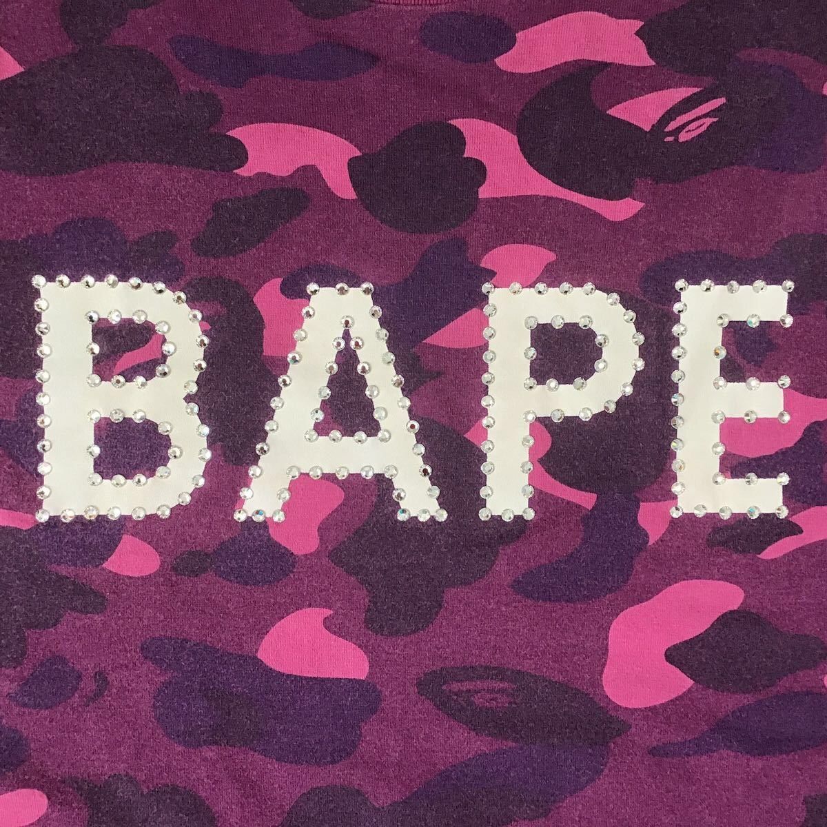 Bape × Nigo × Swarovski Swarovski BAPE logo purple camo long sleeve T-shirt APE NIGO Size US M / EU 48-50 / 2 - 3 Thumbnail