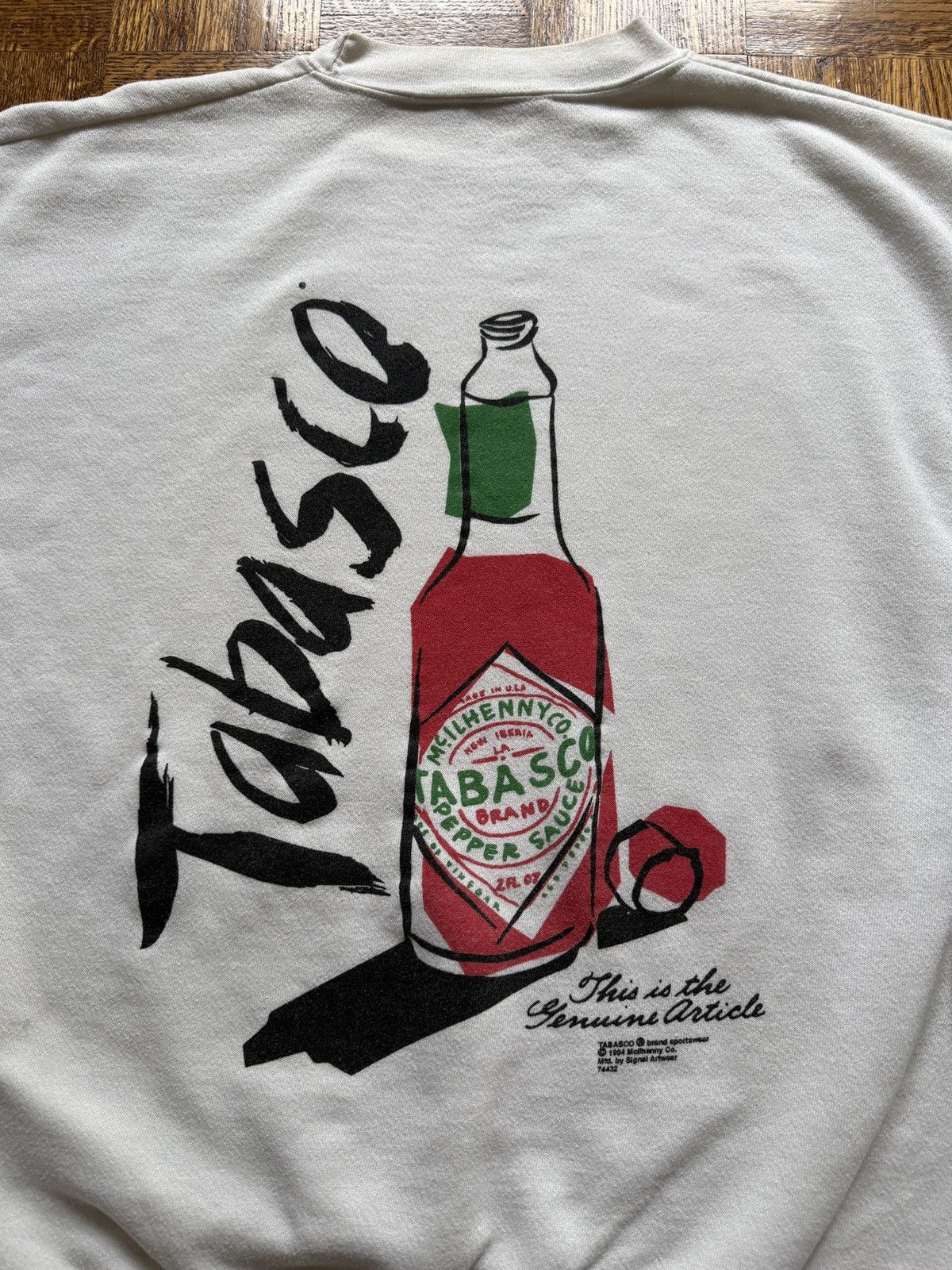 Vintage Vintage 90s Tabasco Hot Sauce Graphic Crewneck Sweatshirt Size US XL / EU 56 / 4 - 3 Thumbnail