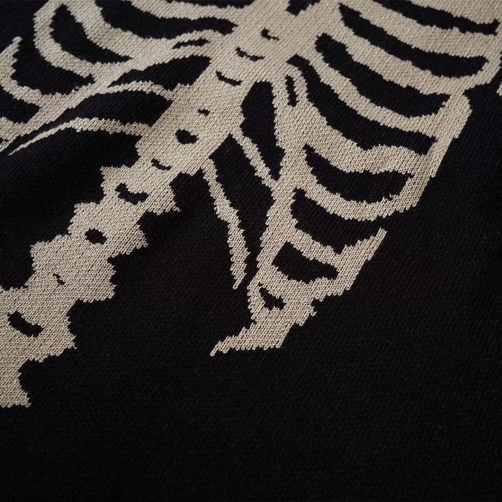 PPFM ☠️ Skeleton bones punk style boxy cut knitted sweater Size US M / EU 48-50 / 2 - 4 Thumbnail
