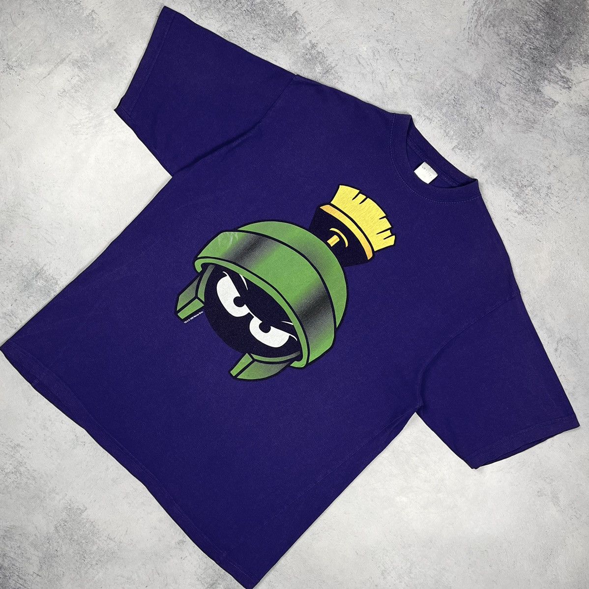 Warner Bros Vintage Warner Bros. Marvin The Martian Cartoon T Shirt 1998 Size US XL / EU 56 / 4 - 1 Thumbnail