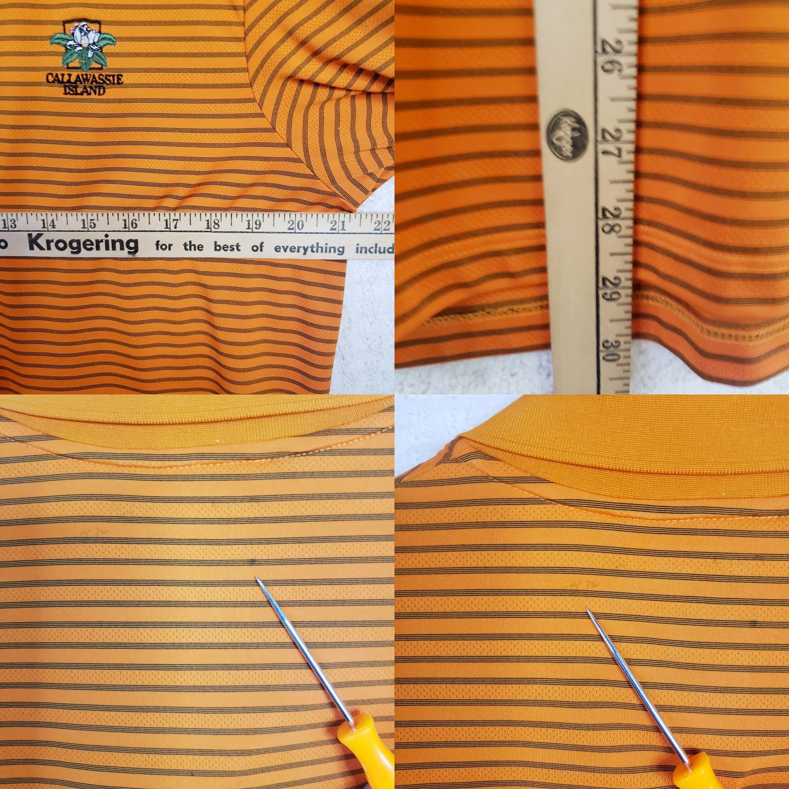 Adidas Adidas Polo Golf Shirt Short Sleeve Orange Striped Climacool M Mens VINTAGE? Size US M / EU 48-50 / 2 - 9 Thumbnail