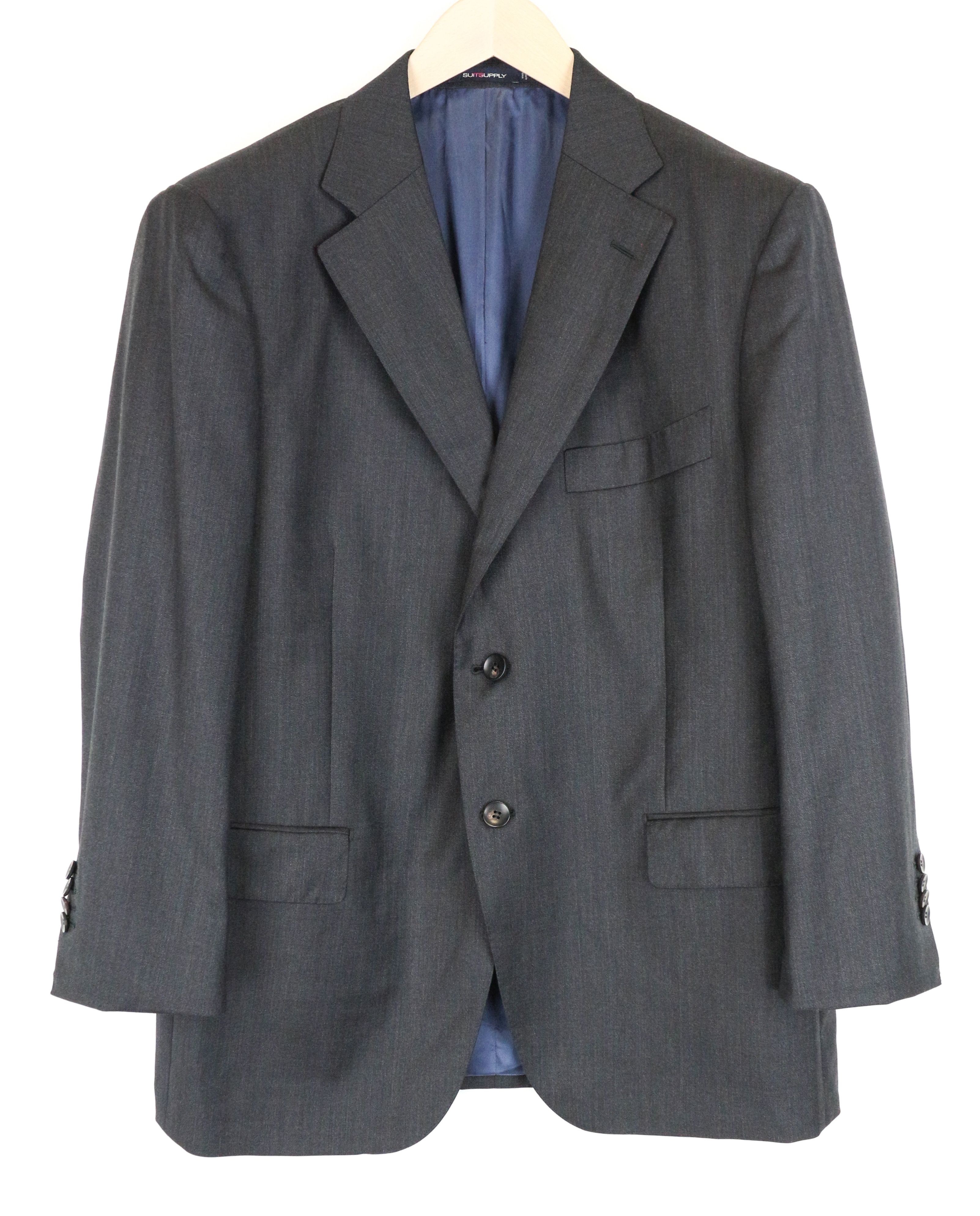 Suitsupply NAPOLI UK46S Grey Wool Zignone Lined Blazer 61278 Size 46S - 1 Thumbnail