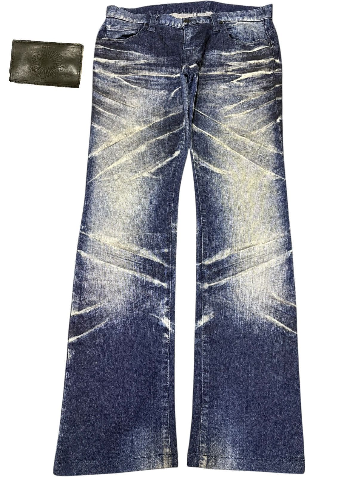 Tornado Mart Vintage Tornado Mart Indigo Wash Low Rise Flare Jeans Size 31" - 1 Thumbnail