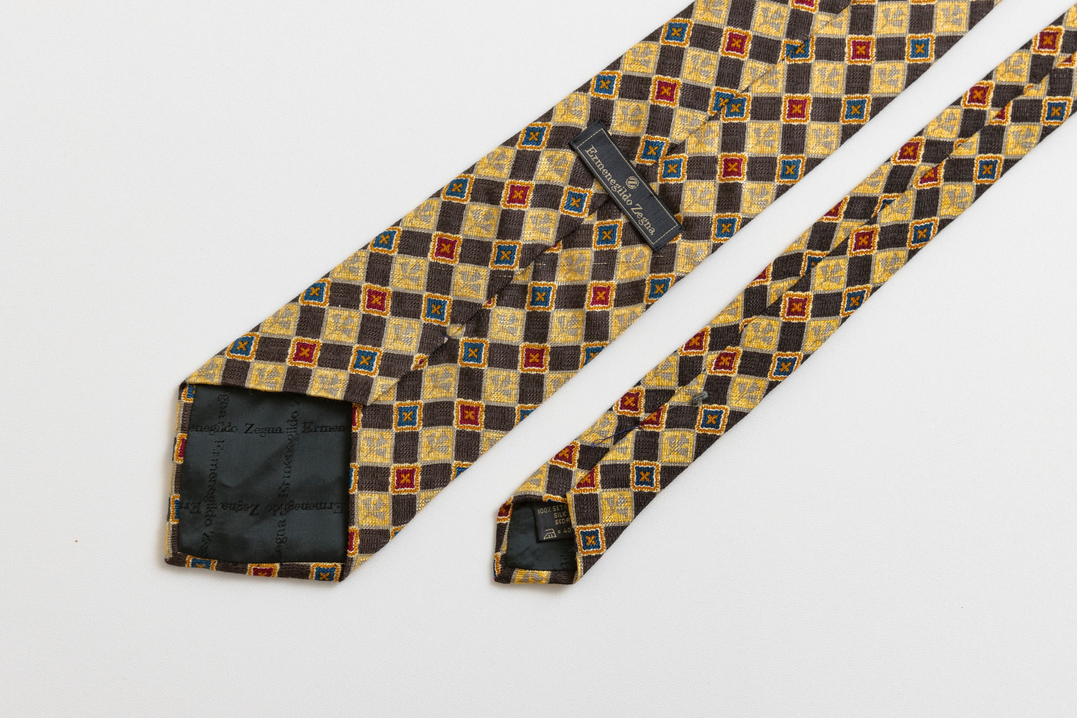 Ermenegildo Zegna Ermenegildo Zegna Men's Multicolor Silk Cravatte Tie 044 Size ONE SIZE - 5 Thumbnail