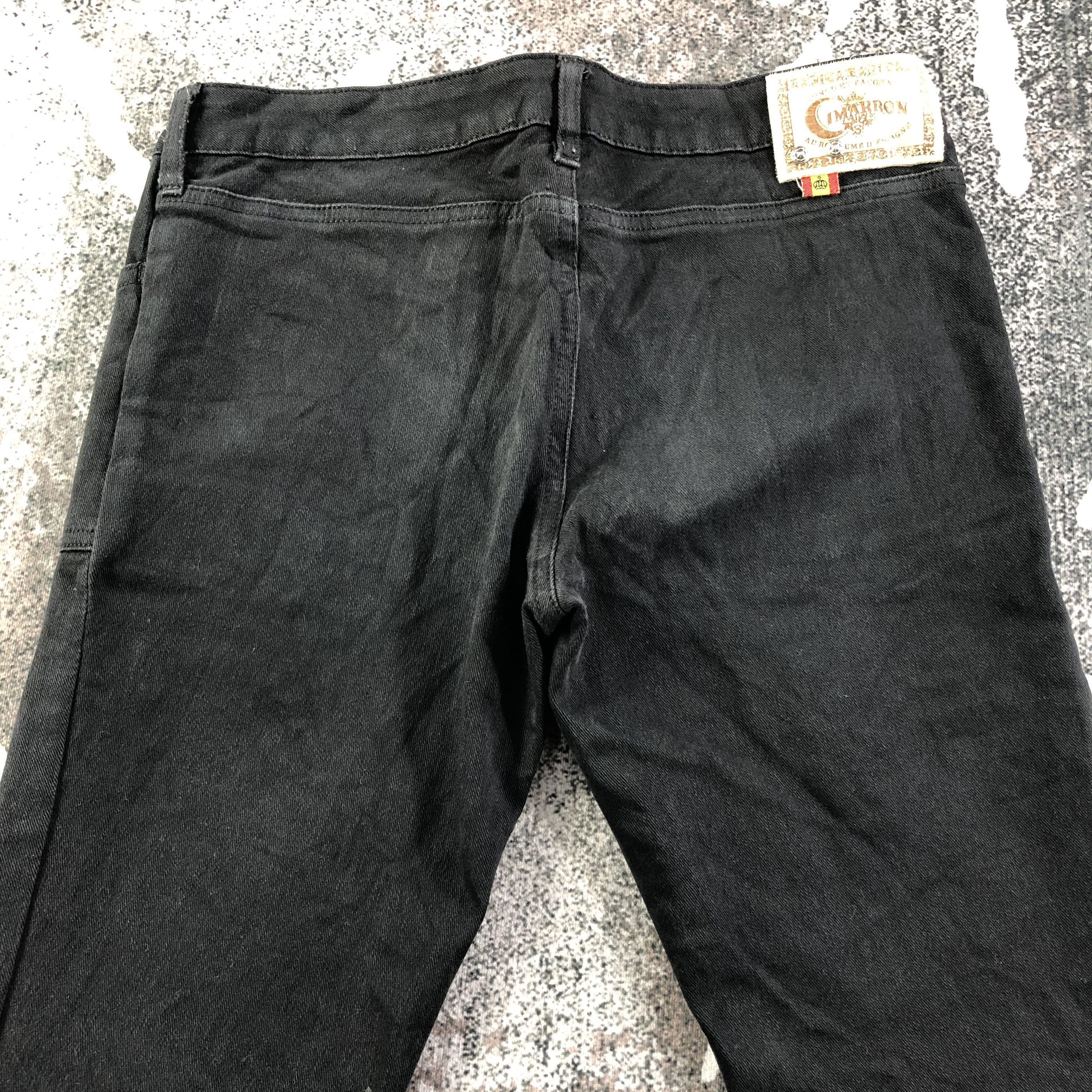 Designer Cimarron Bush Pants Jeans Black Flare Denim KJ1769 Size 29" - 4 Thumbnail