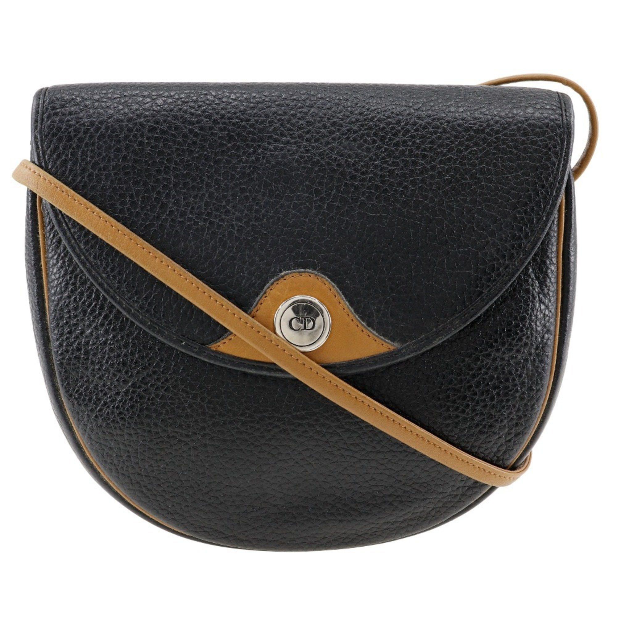 Dior Christian Dior CD Shoulder Bag Pochette Calf Black Type Logo Women's Size ONE SIZE - 1 Thumbnail