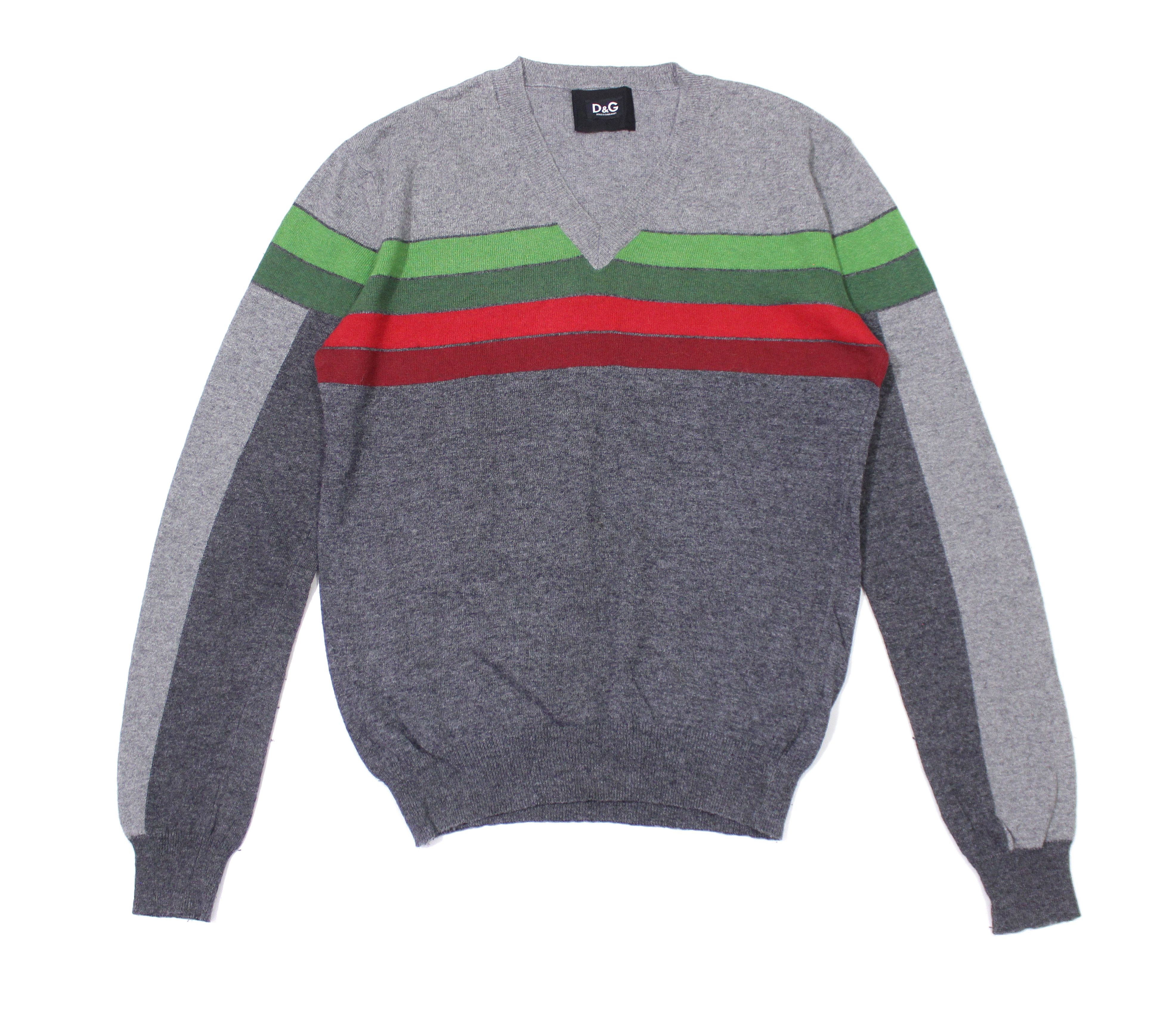 Dolce & Gabbana Striped Wool Sweater Size US L / EU 52-54 / 3 - 1 Thumbnail