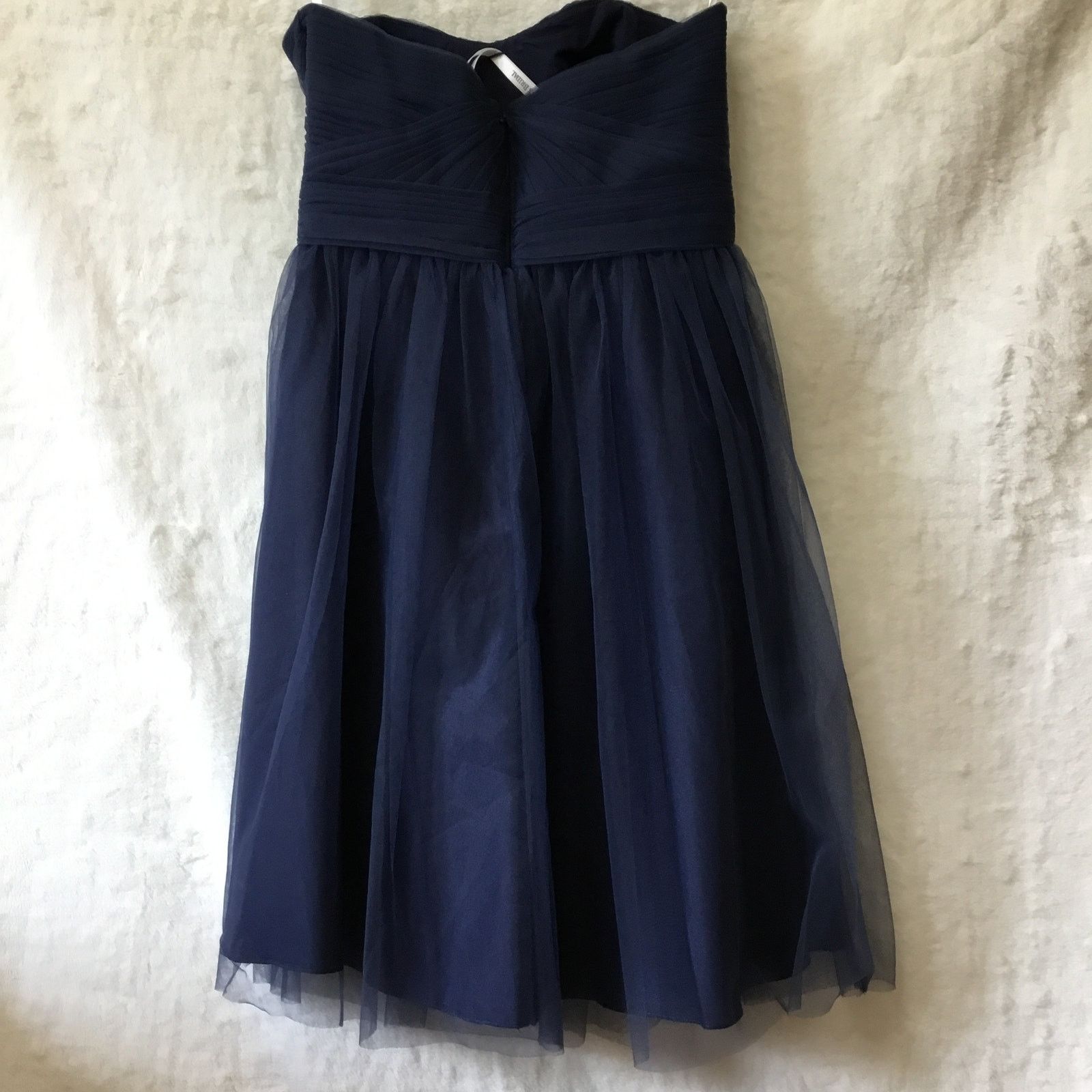 Other David’s Bridal Blue Strapless Tulle Short Dress Size M / US 6-8 / IT 42-44 - 12 Thumbnail