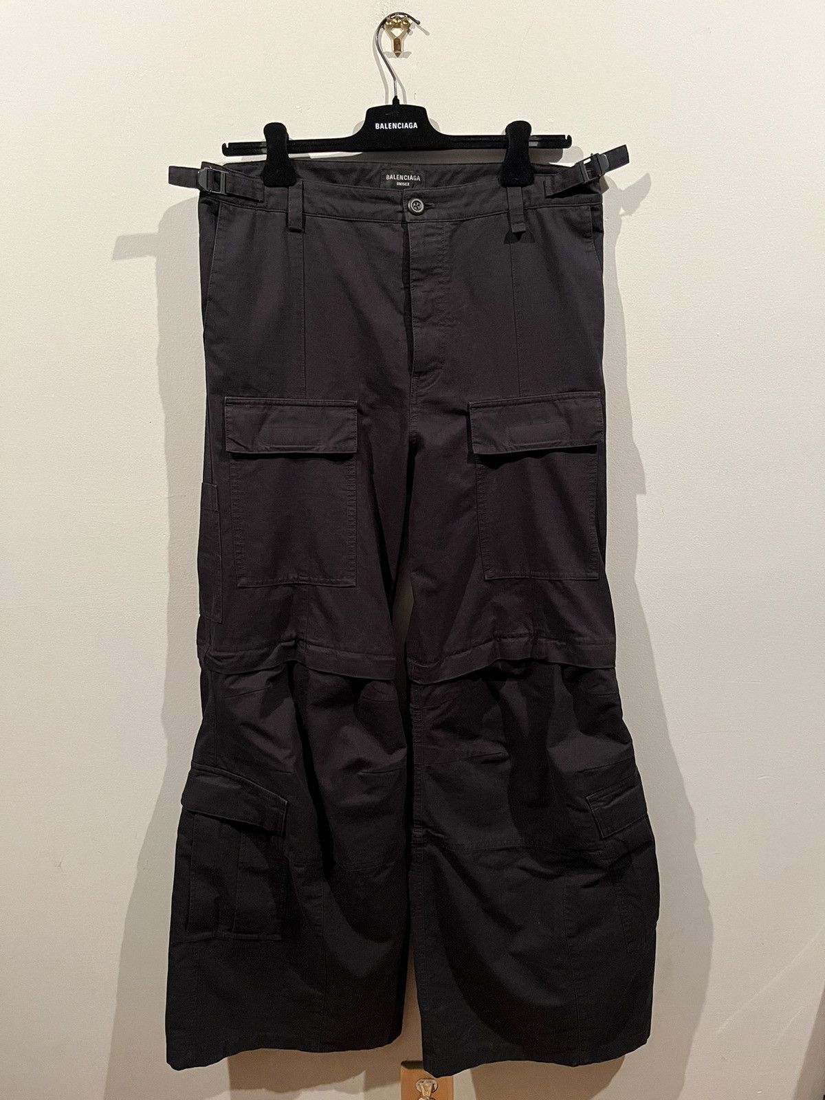 Image of Balenciaga Flared Cargo in Black, Men's (Size 34)