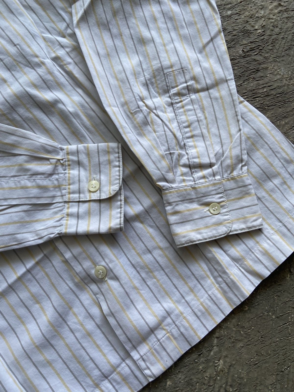 Issey Miyake IM Product by Issey Miyake - Stripe Long Sleeve Button Shirt Size US M / EU 48-50 / 2 - 7 Thumbnail