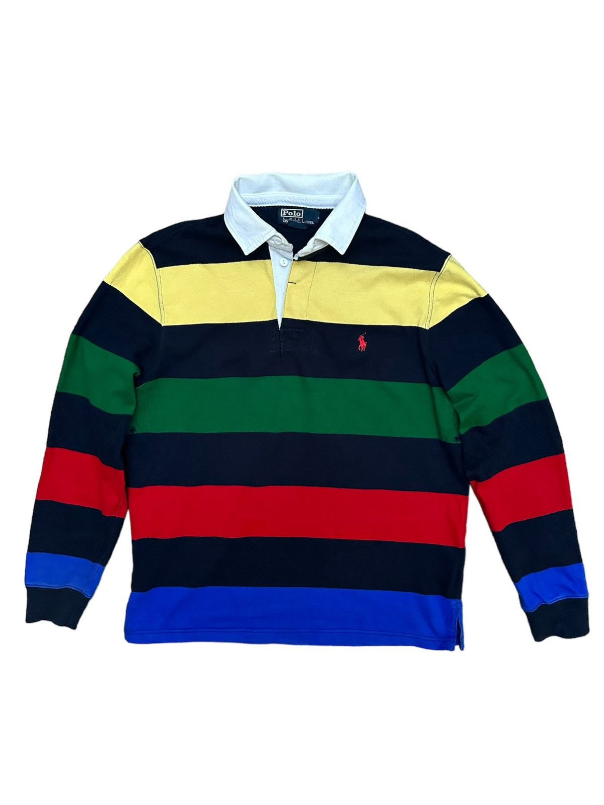 Vintage Multicolor Polo Ralph Lauren Striped Rugby Shirt