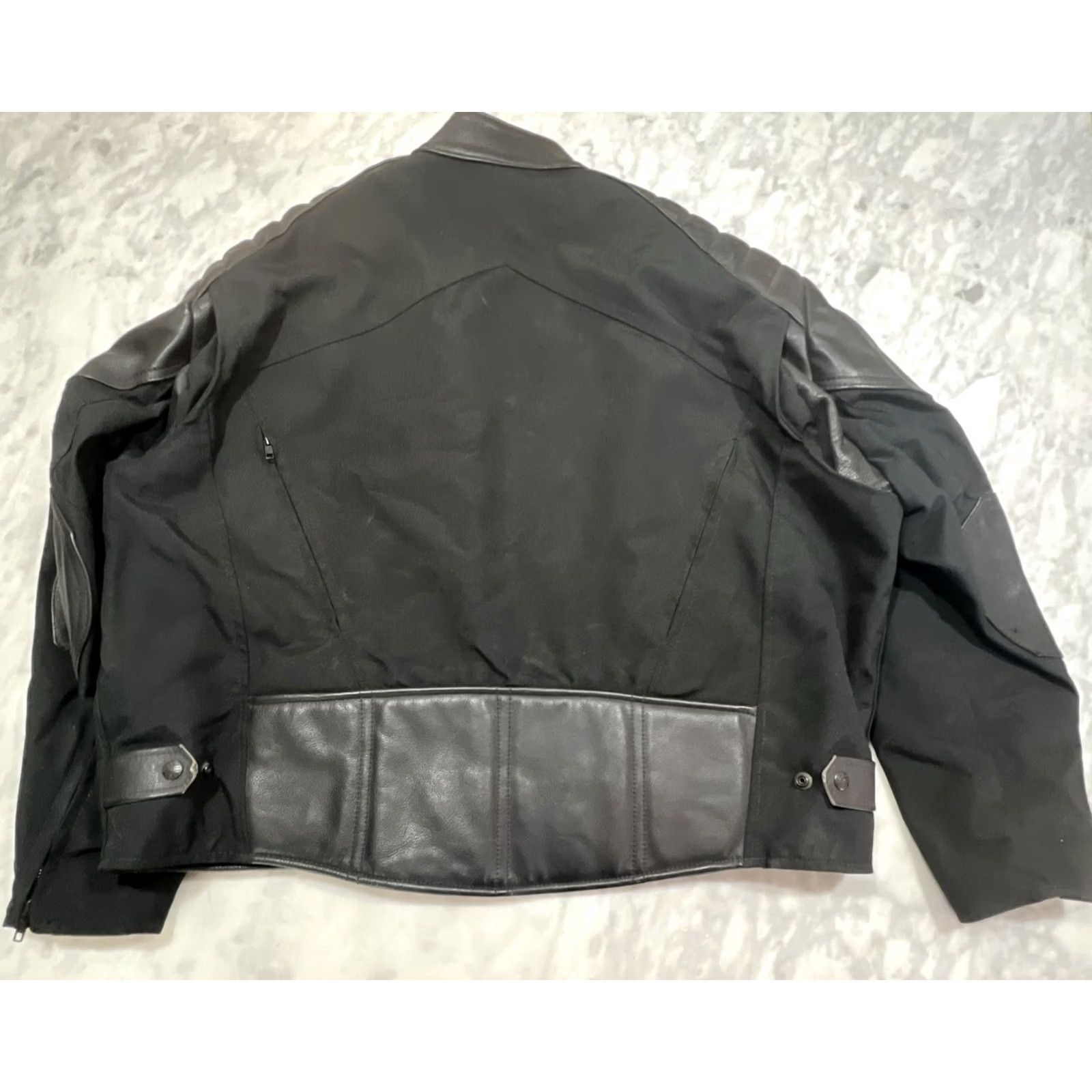 Vintage Fox Creek Leather Canvas Motorcycle Jacket Men 54 Black Zip Lined Made USA Size US L / EU 52-54 / 3 - 5 Thumbnail