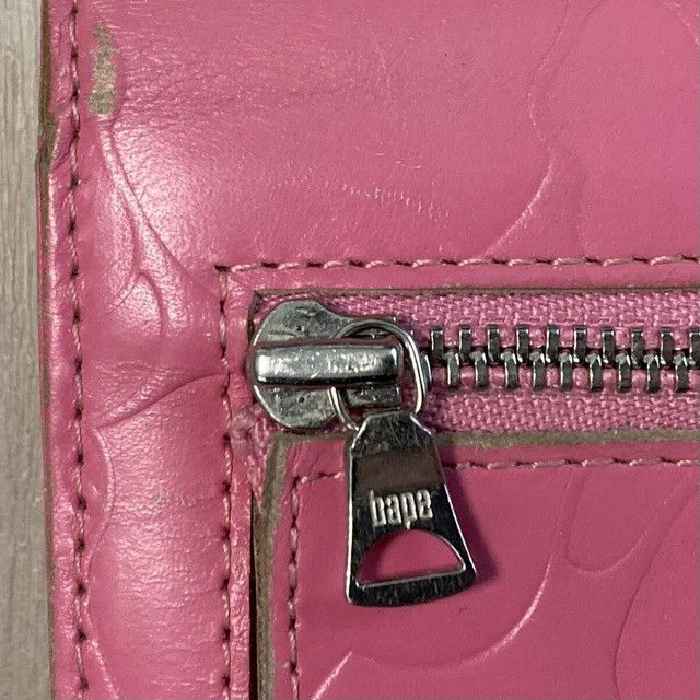 Bape BAPE CAMO embossed leather wallet pink a bathing ape NIGO Size ONE SIZE - 7 Thumbnail