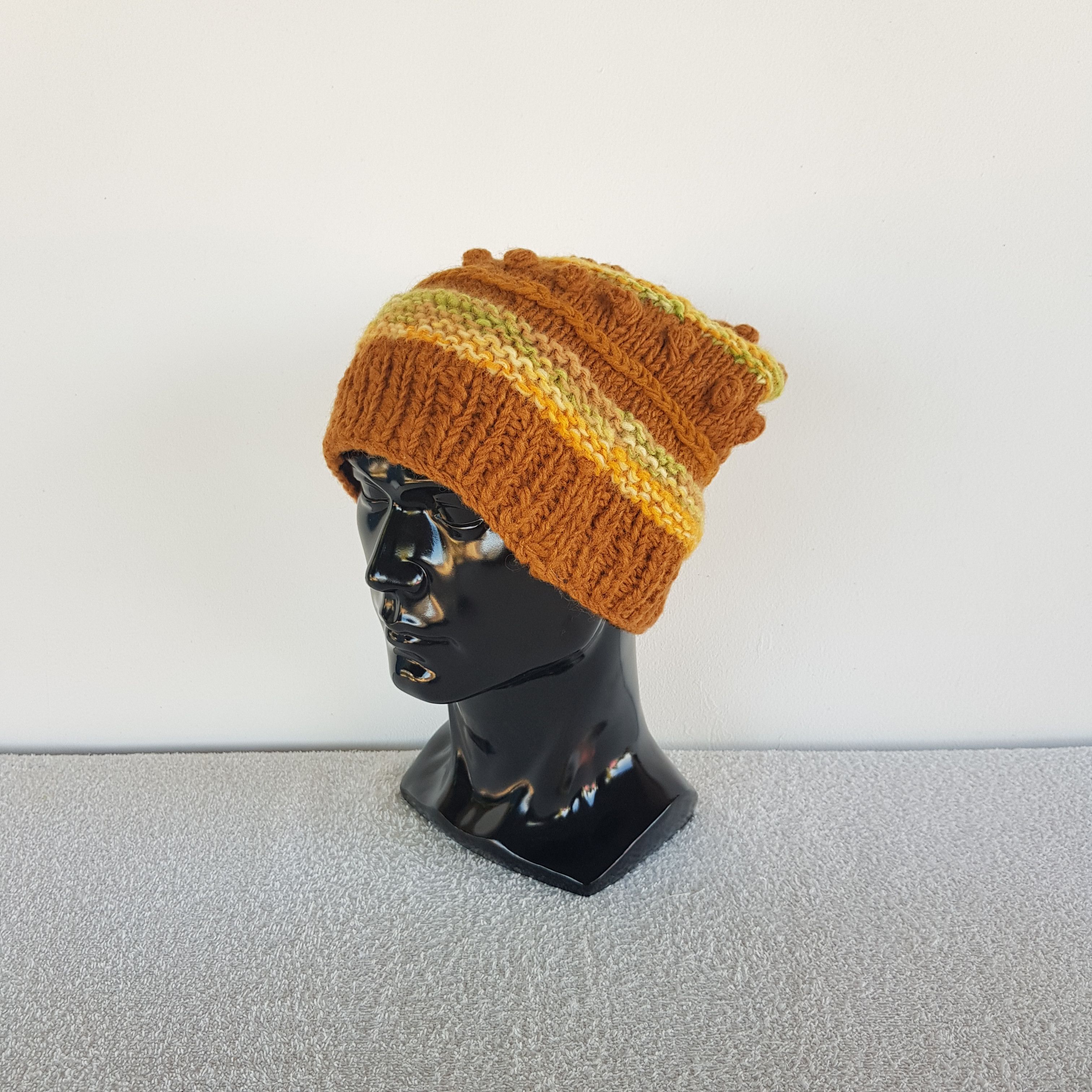 Japanese Brand Vintage Japanese Wool Beanie Isle Ribbed Knit Snow Caps Hats Size ONE SIZE - 1 Thumbnail