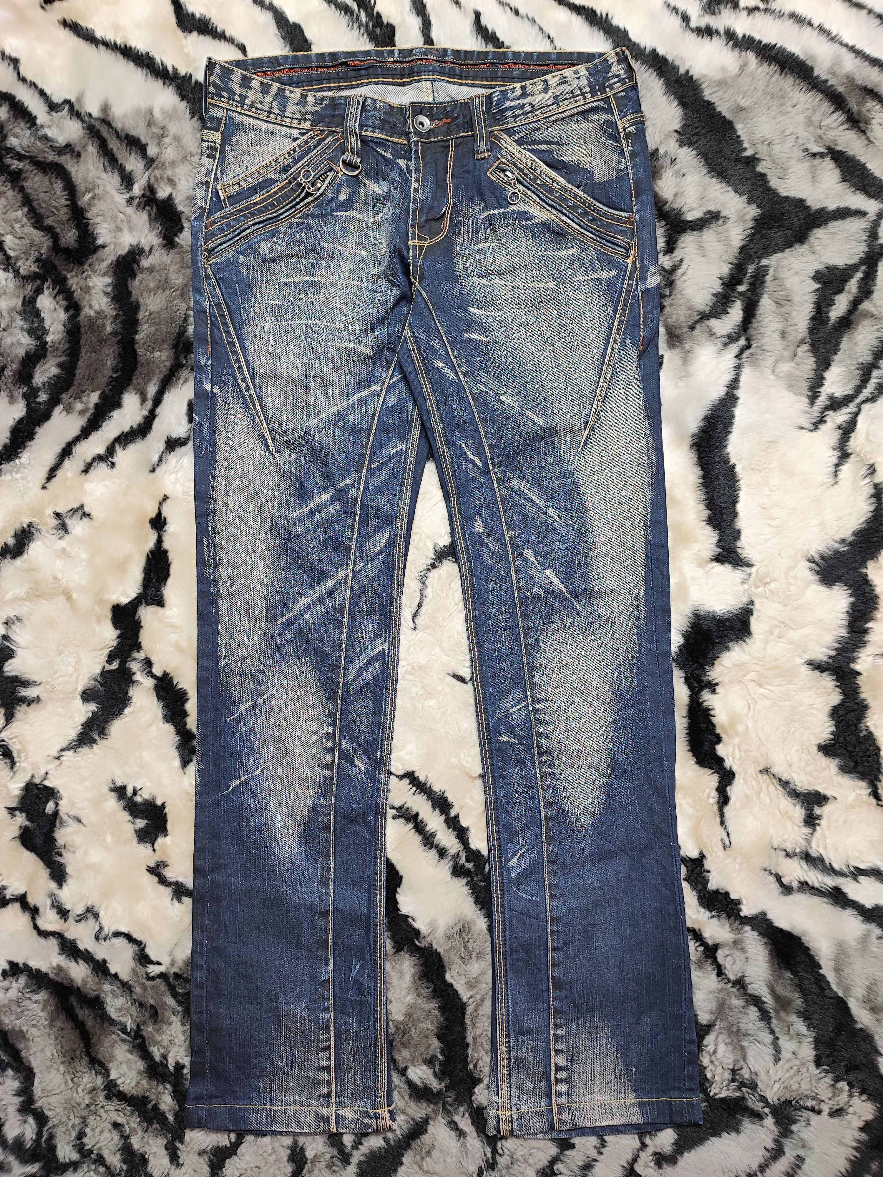 If Six Was Nine Nicole Club Distress Jeans Size US 30 / EU 46 - 2 Thumbnail