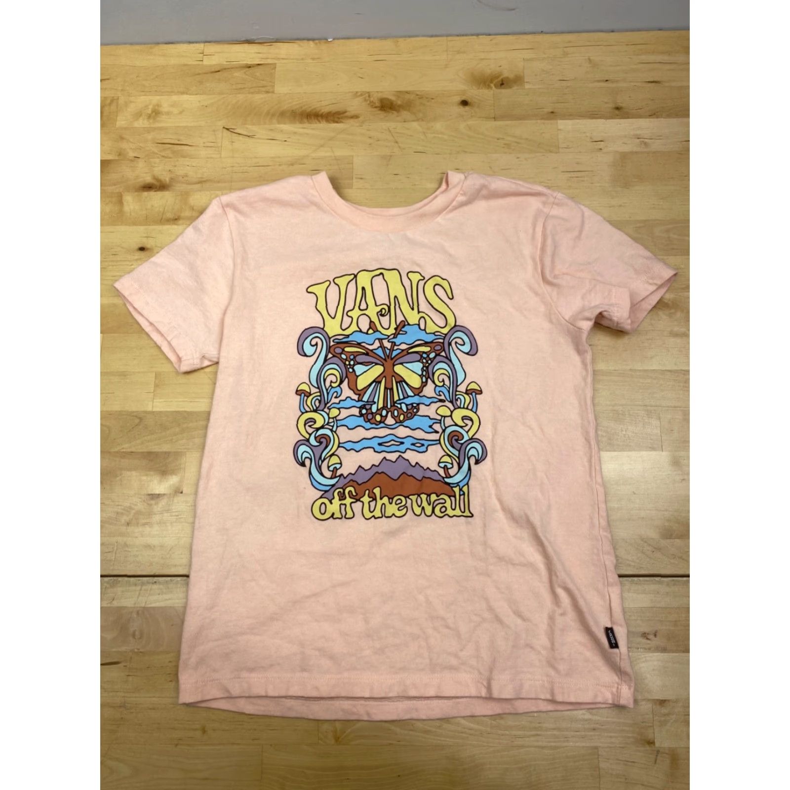Vans VANS Shirts Womens XS Peach Off The Wall T Shirt Psychedelic Trippie Shrooms 7855 Size XS / US 0-2 / IT 36-38 - 2 Thumbnail