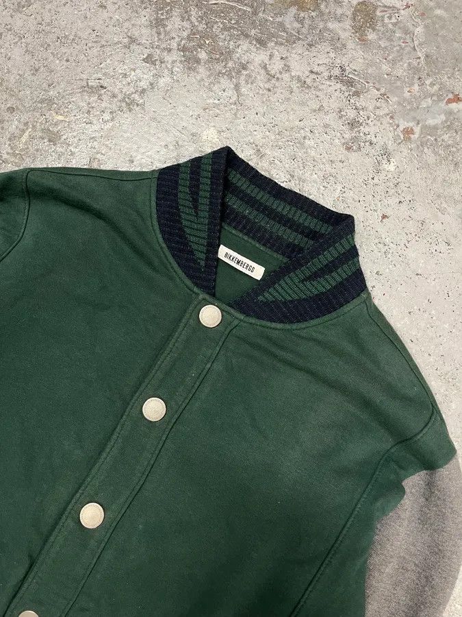 Dirk Bikkembergs 2000s Bikkembergs Teddy Green & Grey Bomber Jacket Size US S / EU 44-46 / 1 - 5 Thumbnail