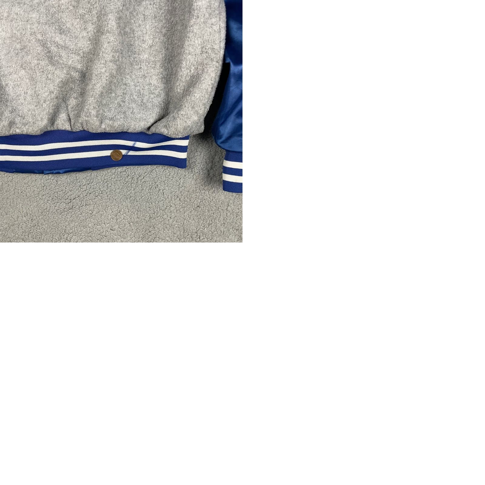 Endless VINTAGE Windless Jacket Unisex Adults Bomber Jacket Nylon Snap USA Made M Gray Blue Satin Nylon Size US M / EU 48-50 / 2 - 9 Thumbnail