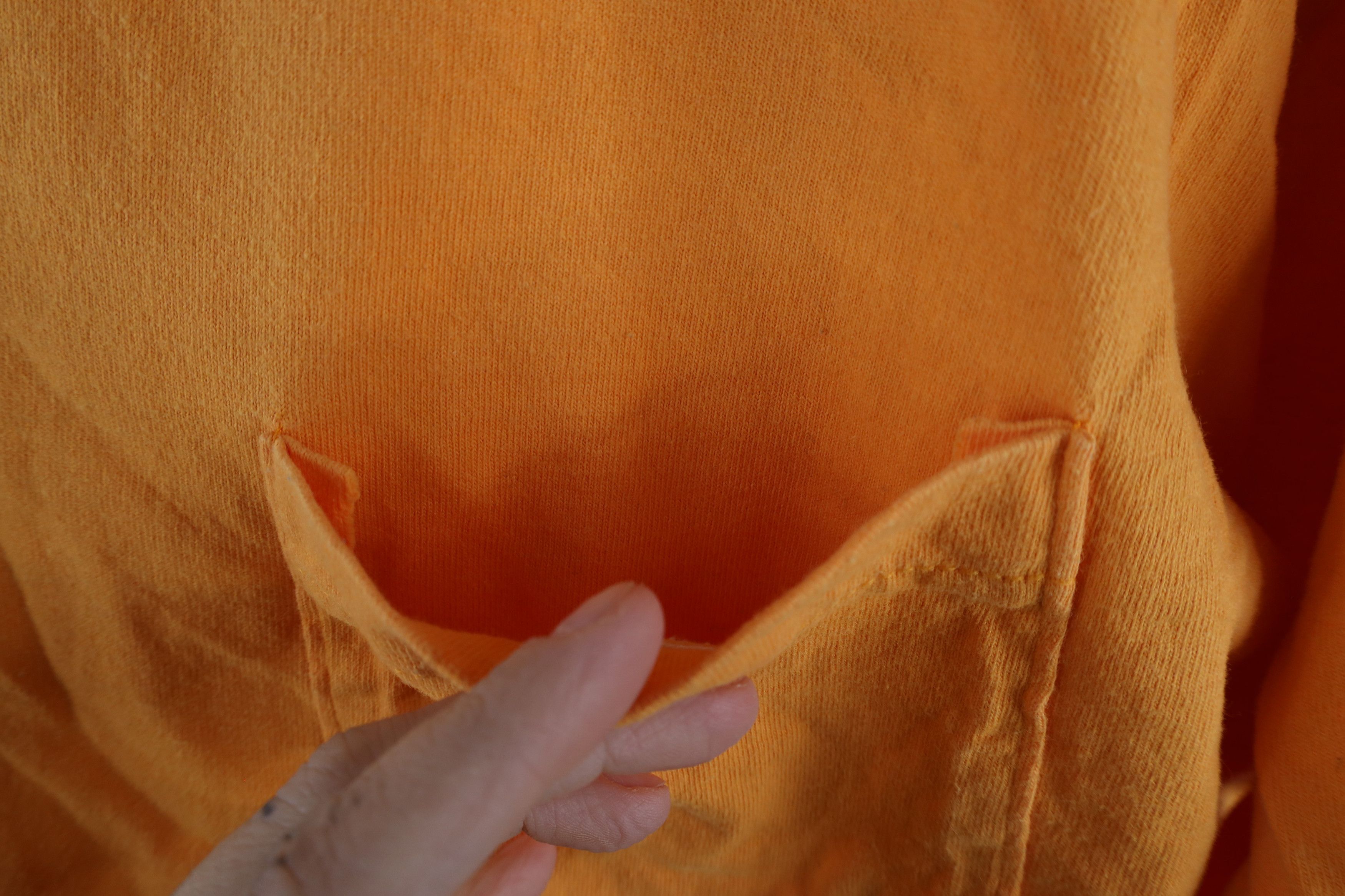 Vintage Vintage 90s Streetwear Short Sleeve T-Shirt Orange Cotton Size US XL / EU 56 / 4 - 4 Thumbnail