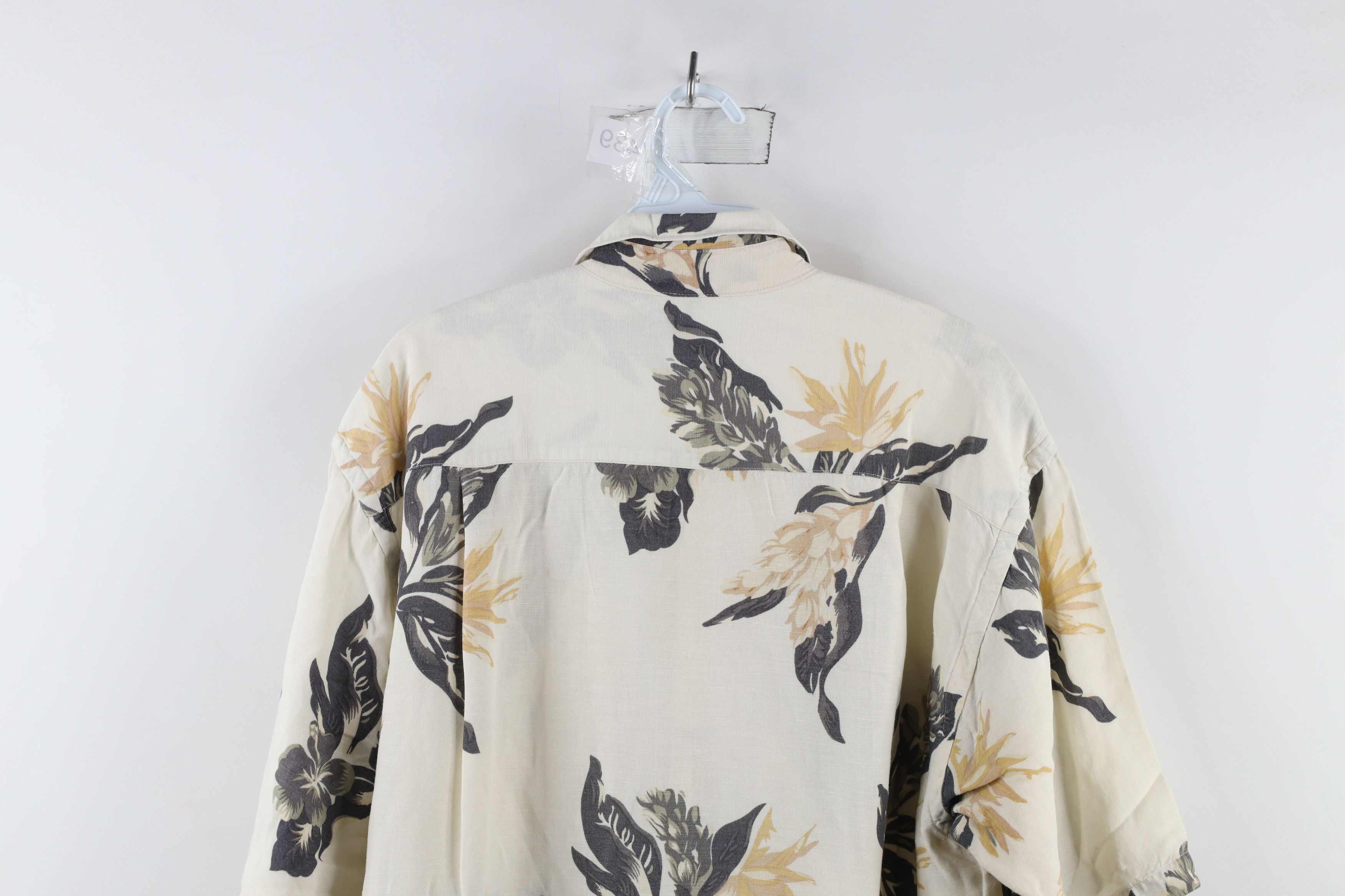 Nautica × Vintage Vintage 90s Nautica Distressed Blend Flower Button Shirt Size US M / EU 48-50 / 2 - 12 Thumbnail