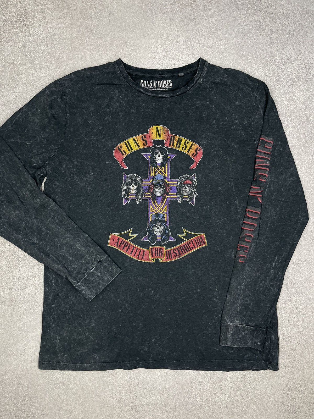 Band Tees × Guns N' Roses Guns N Roses x Next Rock n Roll Long Sleeve Garment Dyed Size US XL / EU 56 / 4 - 2 Thumbnail