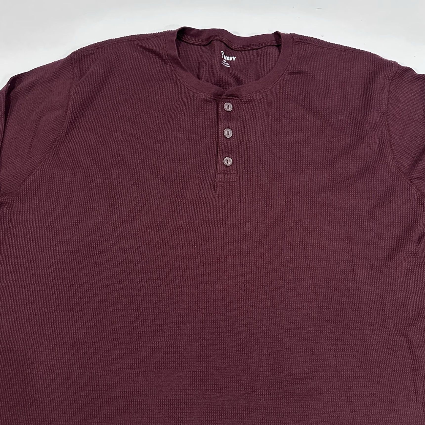 Old Navy Old Navy Shirt Mens 2XL Burgundy Long Sleeve Henley Built In Flex Cotton Blend Shirt Mens 2XL Burgundy Long Sleeve Henley Flex Cotton Blend Size US XXL / EU 58 / 5 - 3 Thumbnail