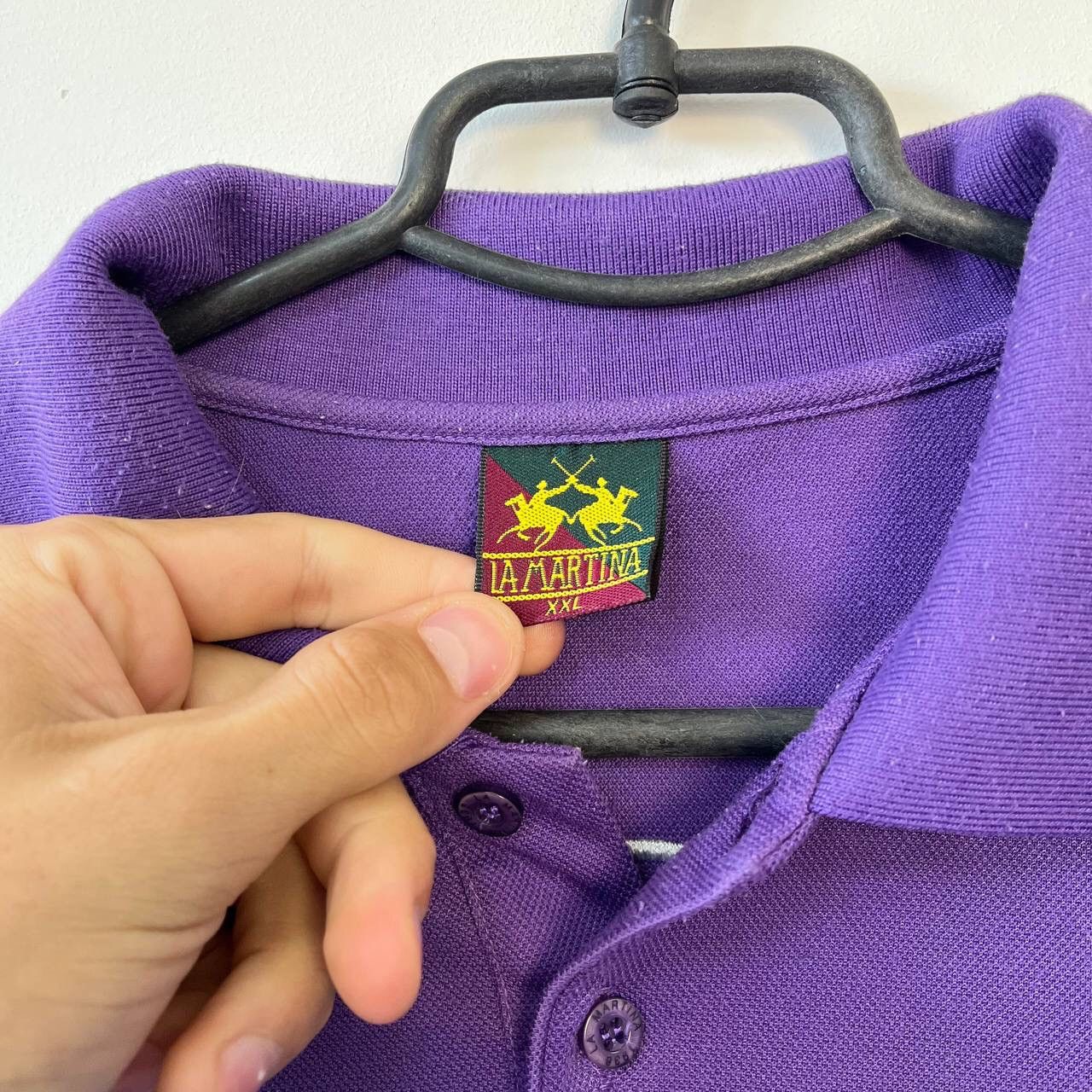 La Martina Vintage Men's Purple La Martina T-Shirt Tradicion Del Polo Size US XXL / EU 58 / 5 - 11 Thumbnail
