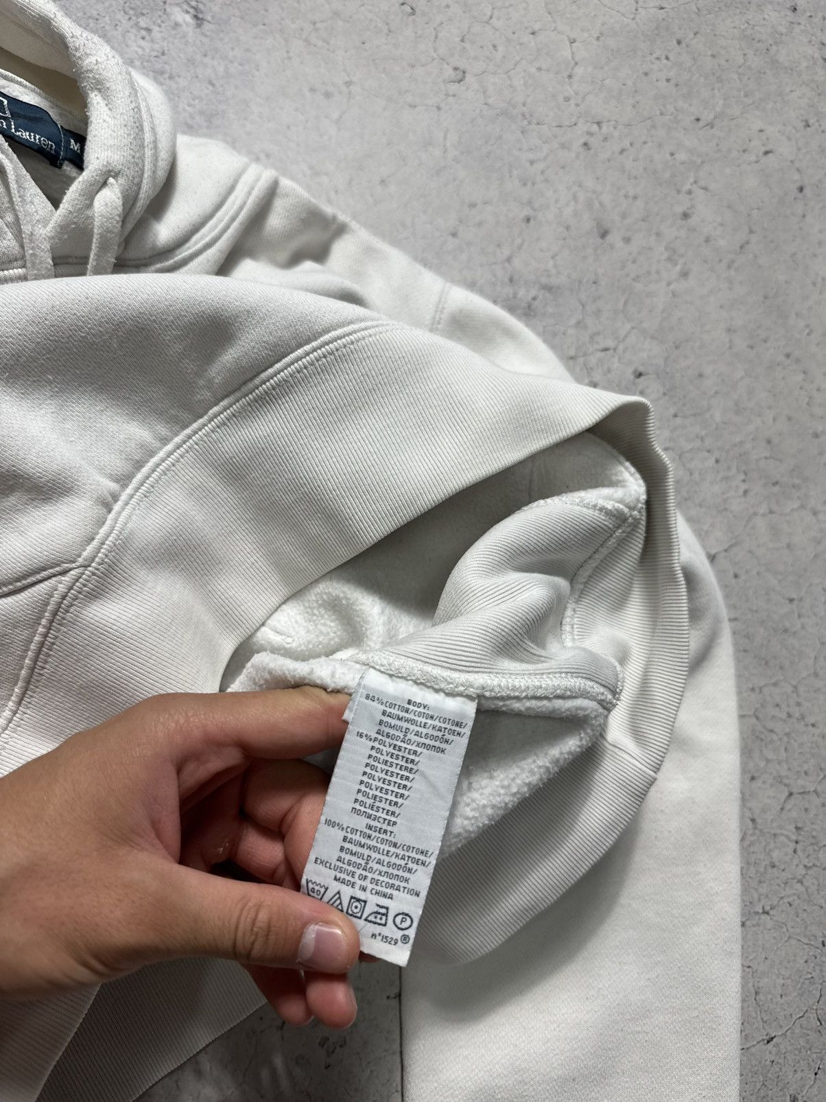 Polo Ralph Lauren Polo Ralph Lauren Big Pony #3 White Vintage Hoodie Size US M / EU 48-50 / 2 - 9 Thumbnail